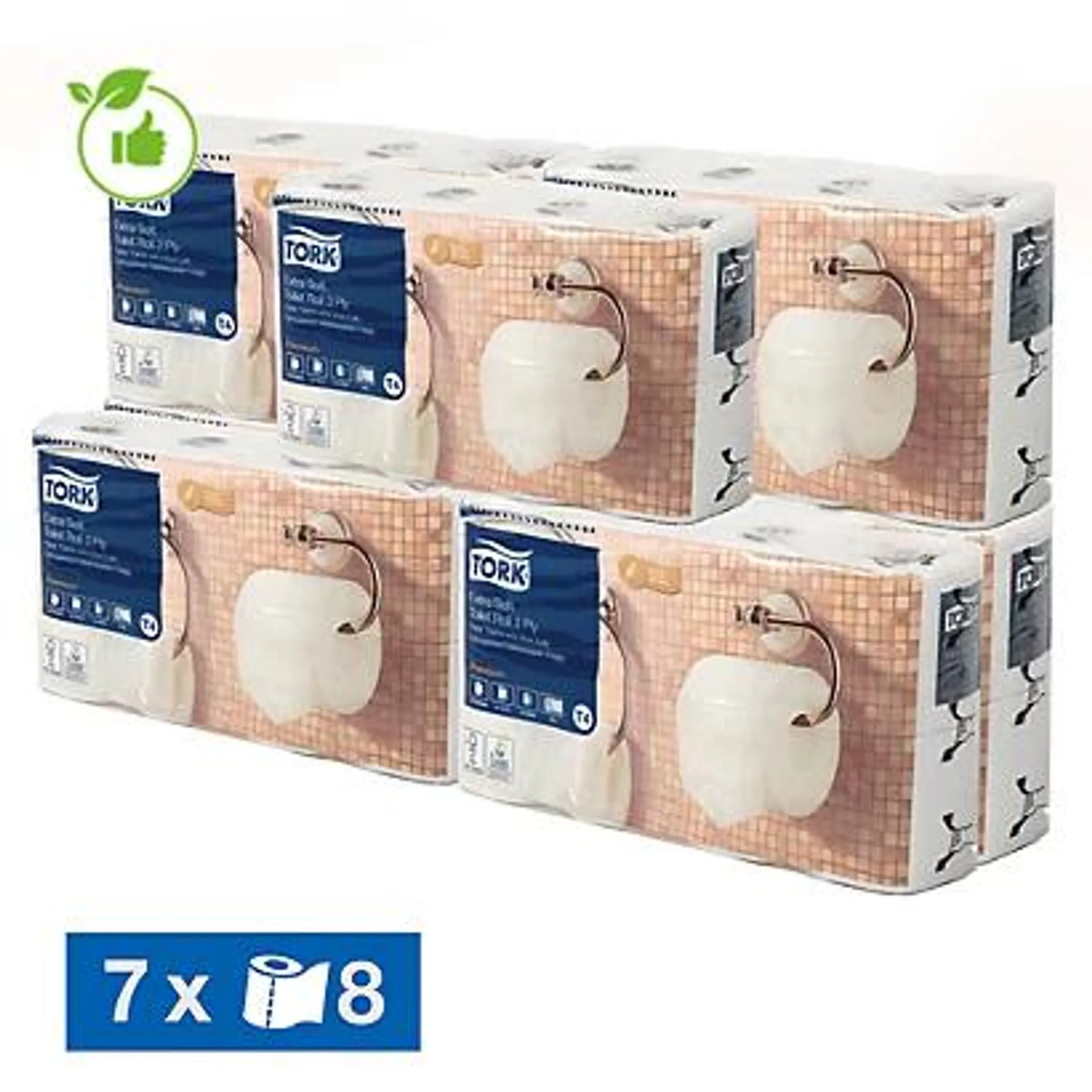 Toiletpapier Tork Premium extra zacht 3-laags, set van 56 rollen