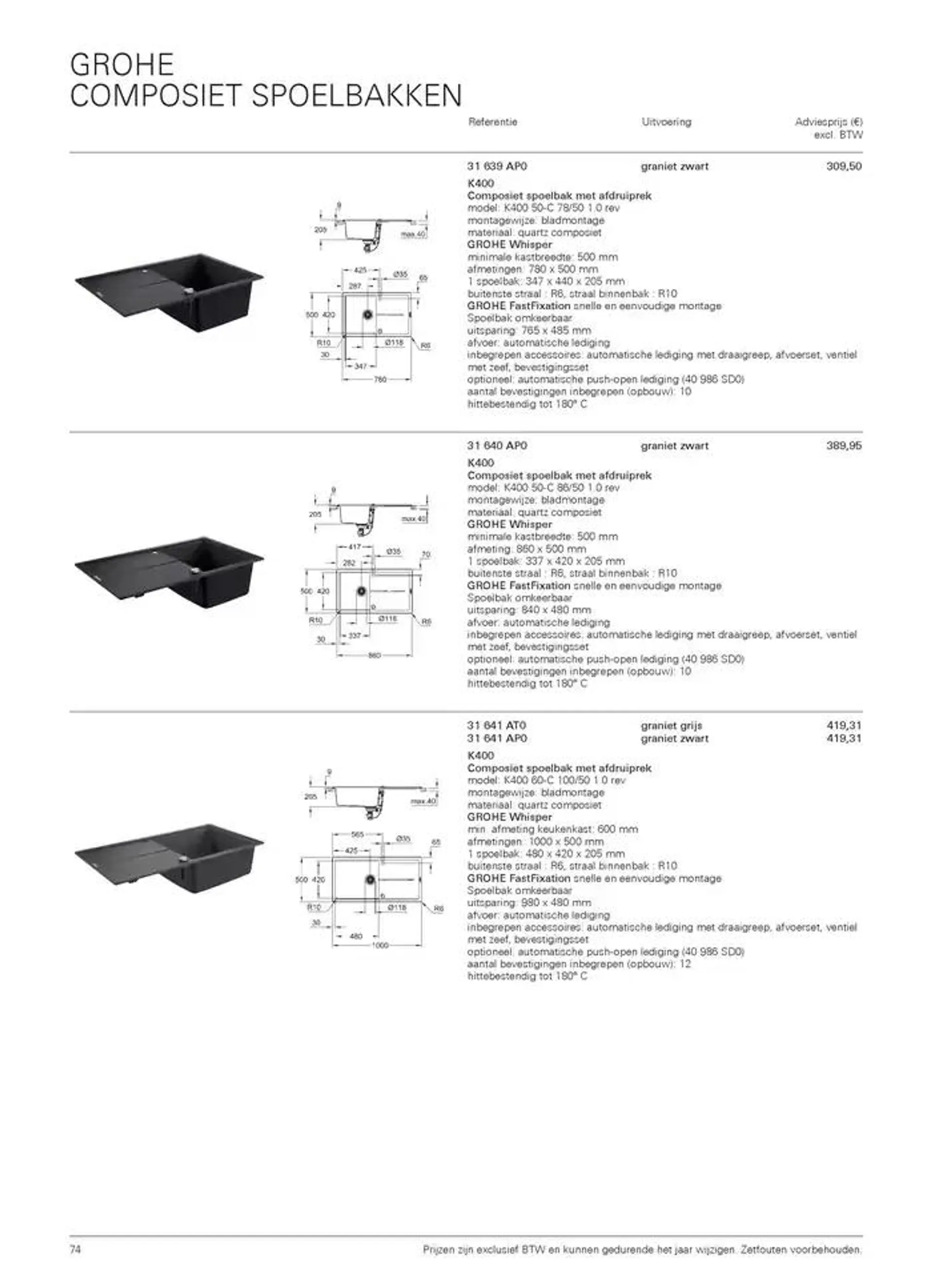 Catalogus Keuken van 16 oktober tot 31 december 2024 - folder pagina 74