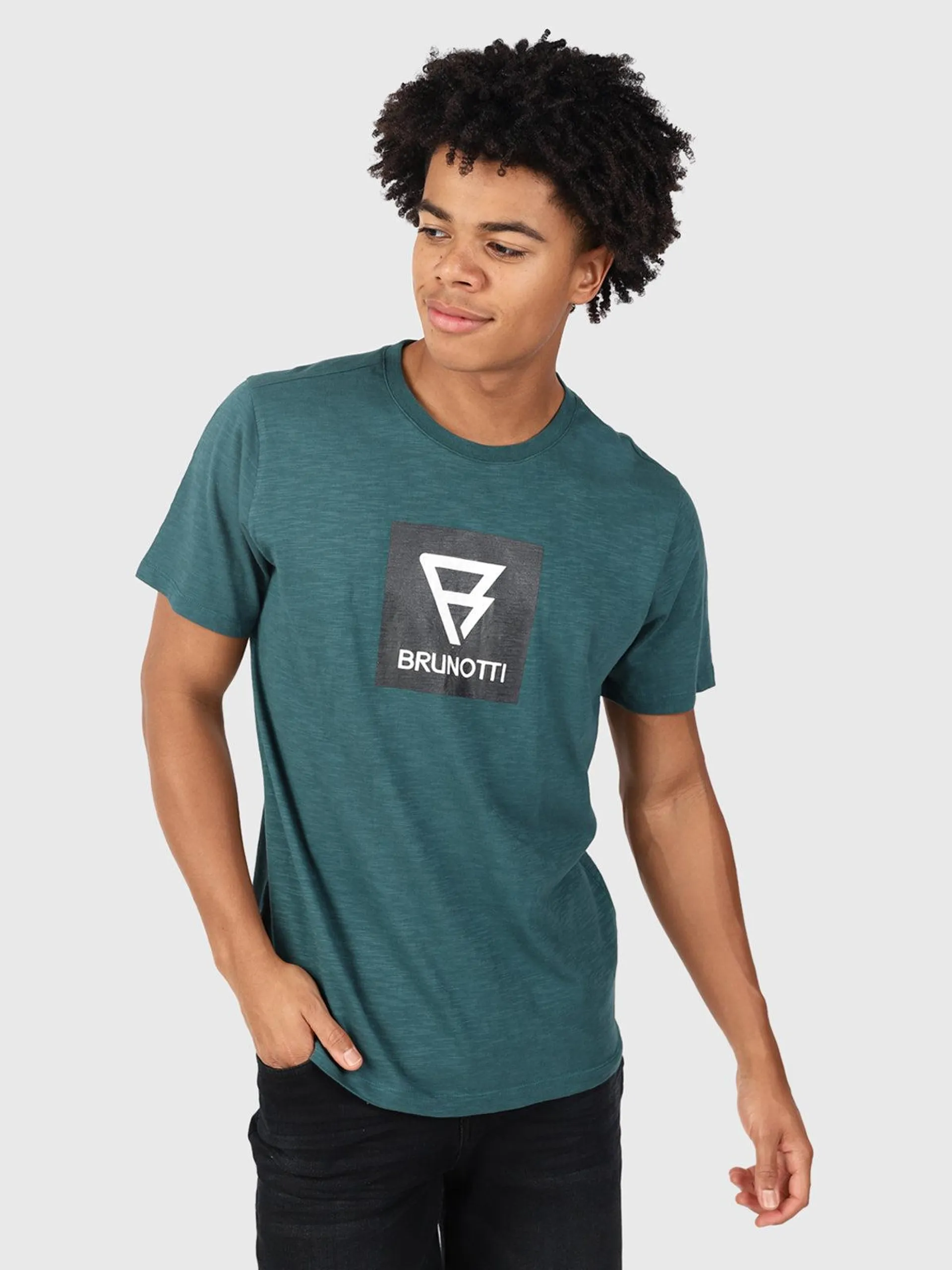 John-Logo-Slub Men T-shirt | Green