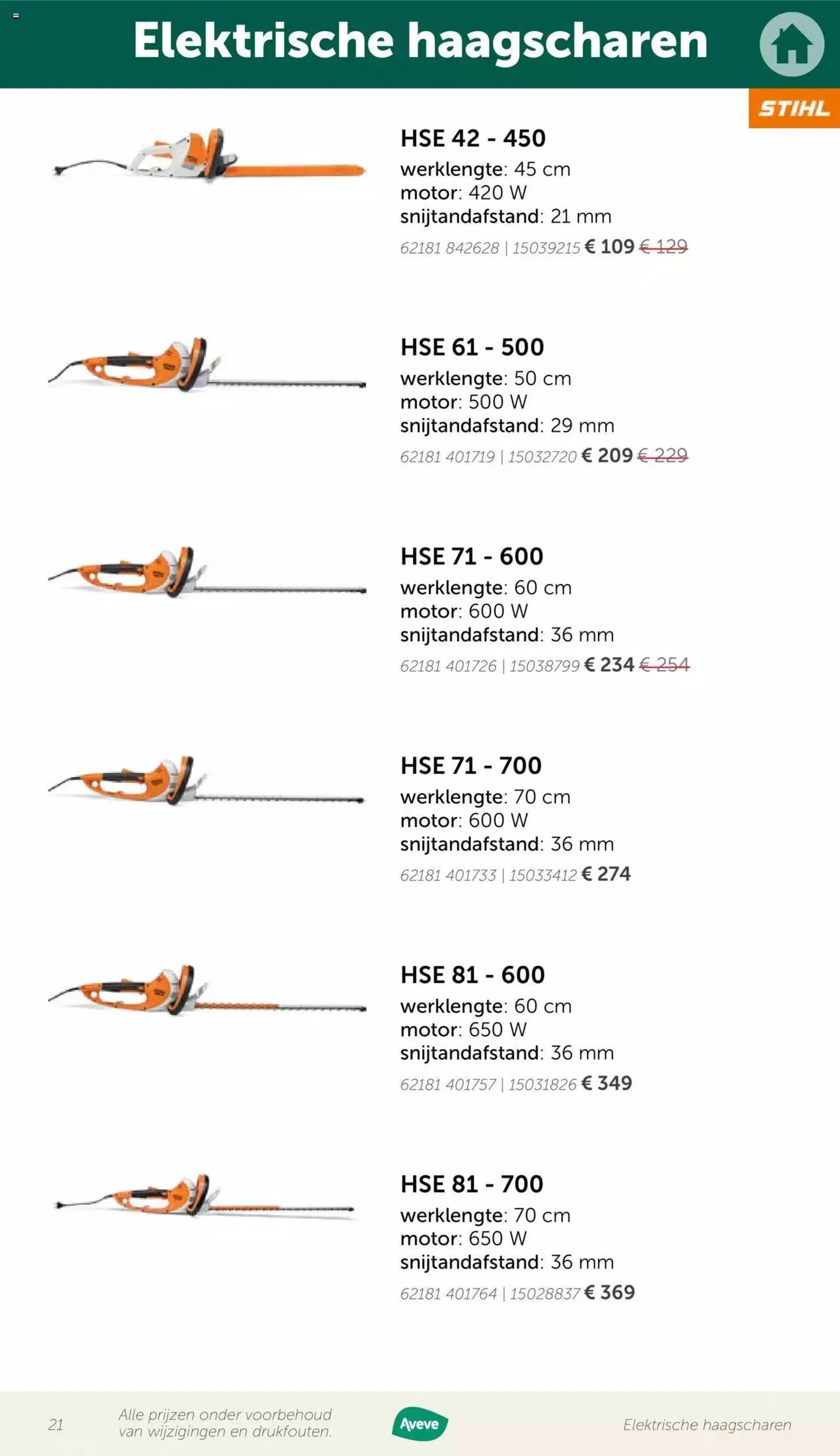 Aveve folder - Gids tuinmachines van 12 mei tot 31 december 2024 - folder pagina 21