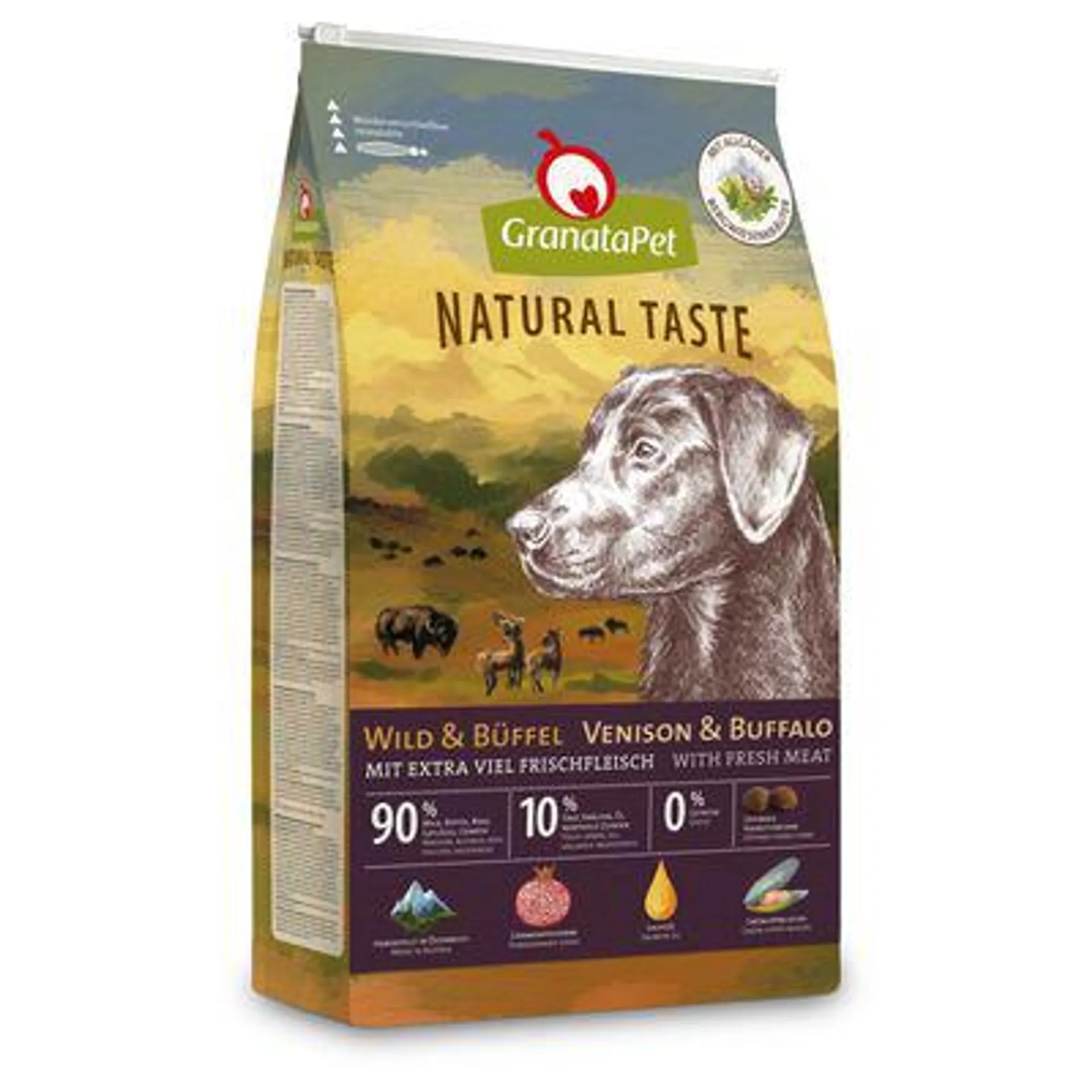 GranataPet Natural Taste gibier, buffle pour chien