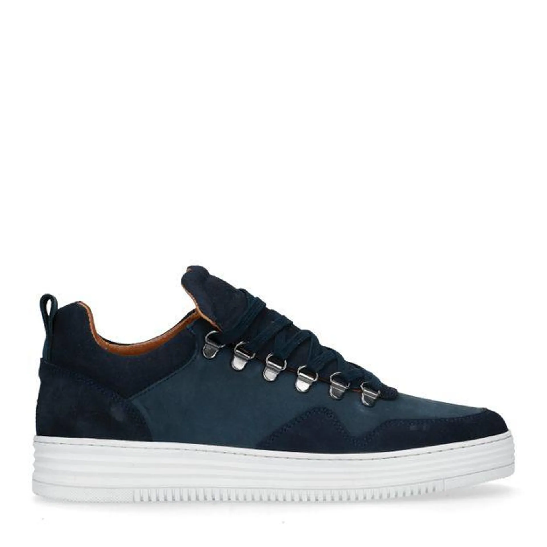 Blauwe suède sneakers