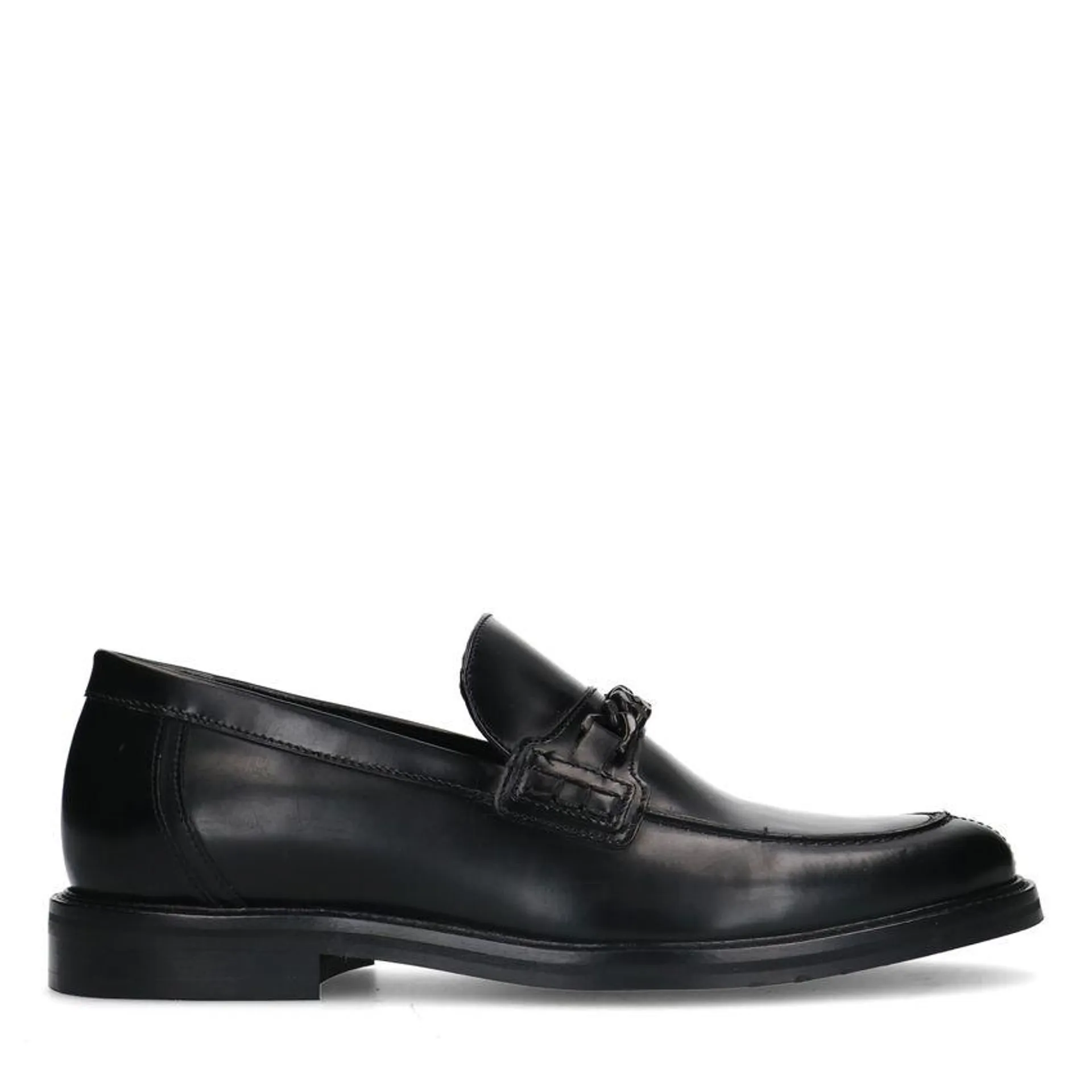 Zwarte leren loafers