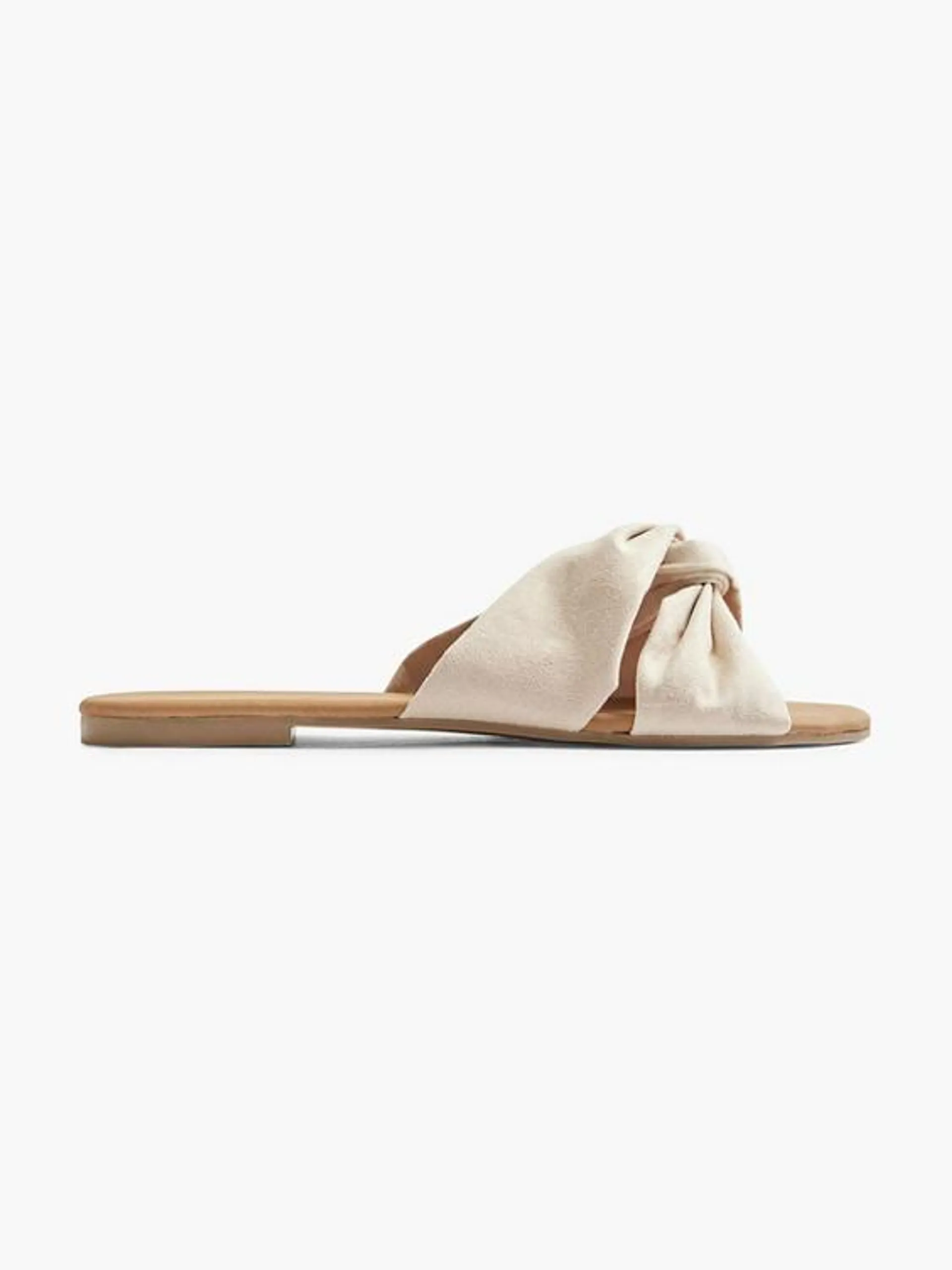 Beige slipper knoop