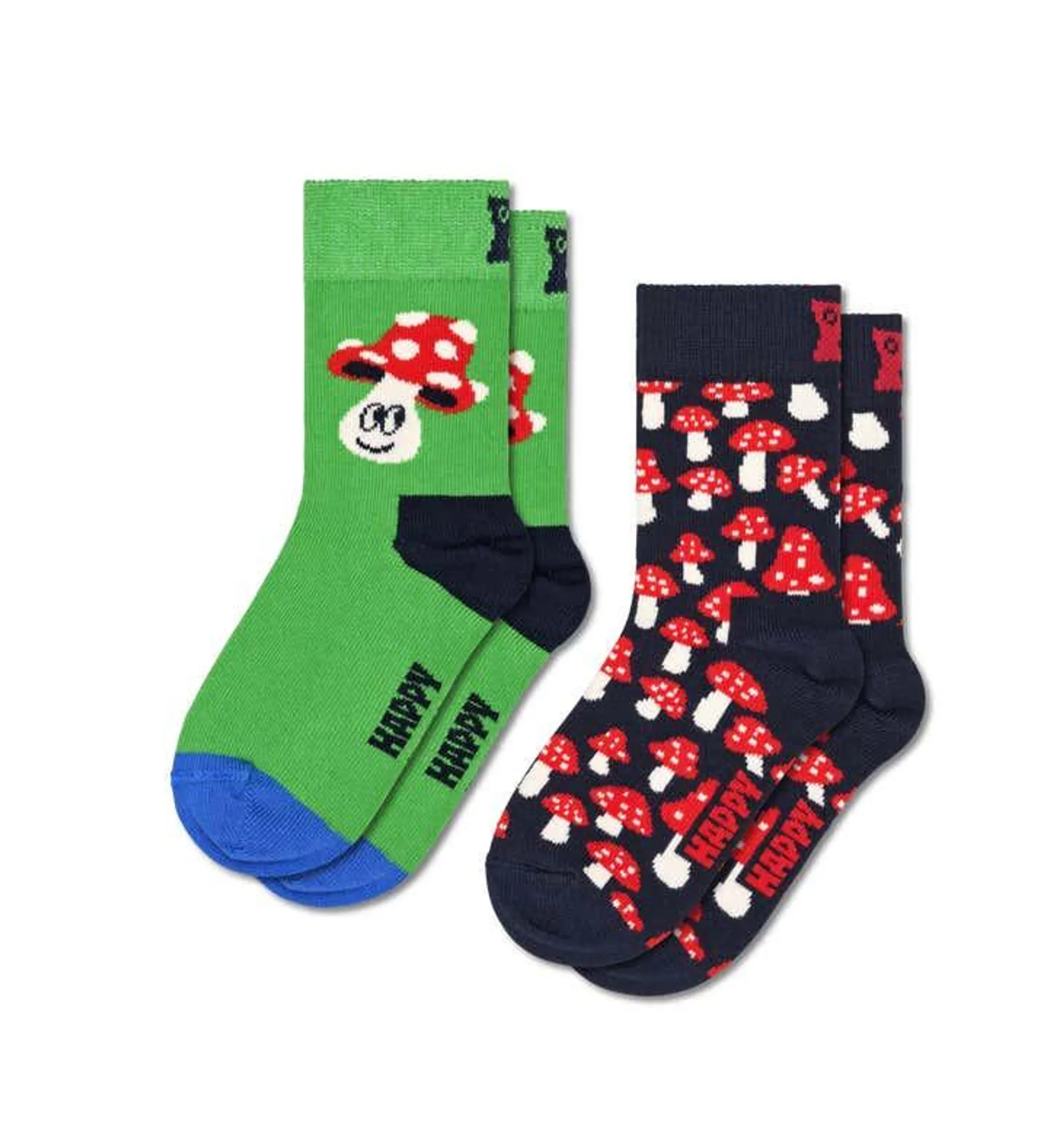 Kids 2-Pack Happy Mushroom Socks