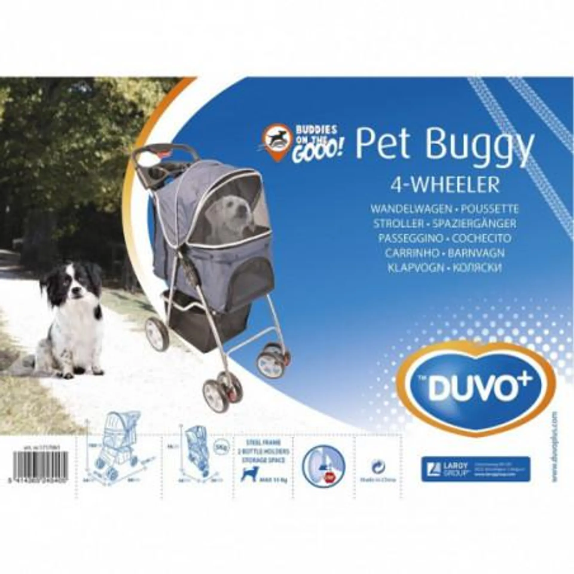 Duvo+ Pet Buggy 4-Roues 80X46X100Cm