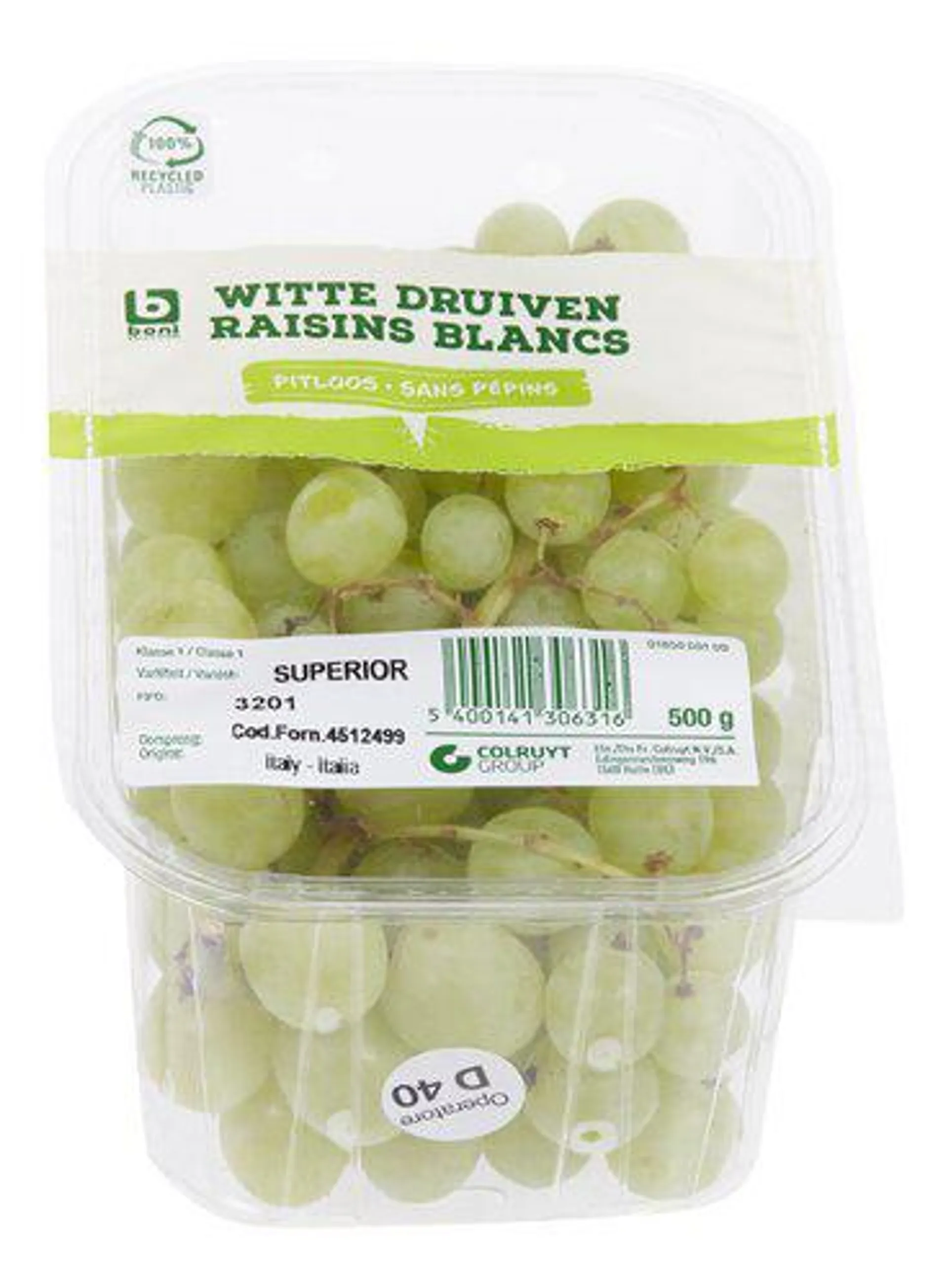 raisins blancs sans pépins
