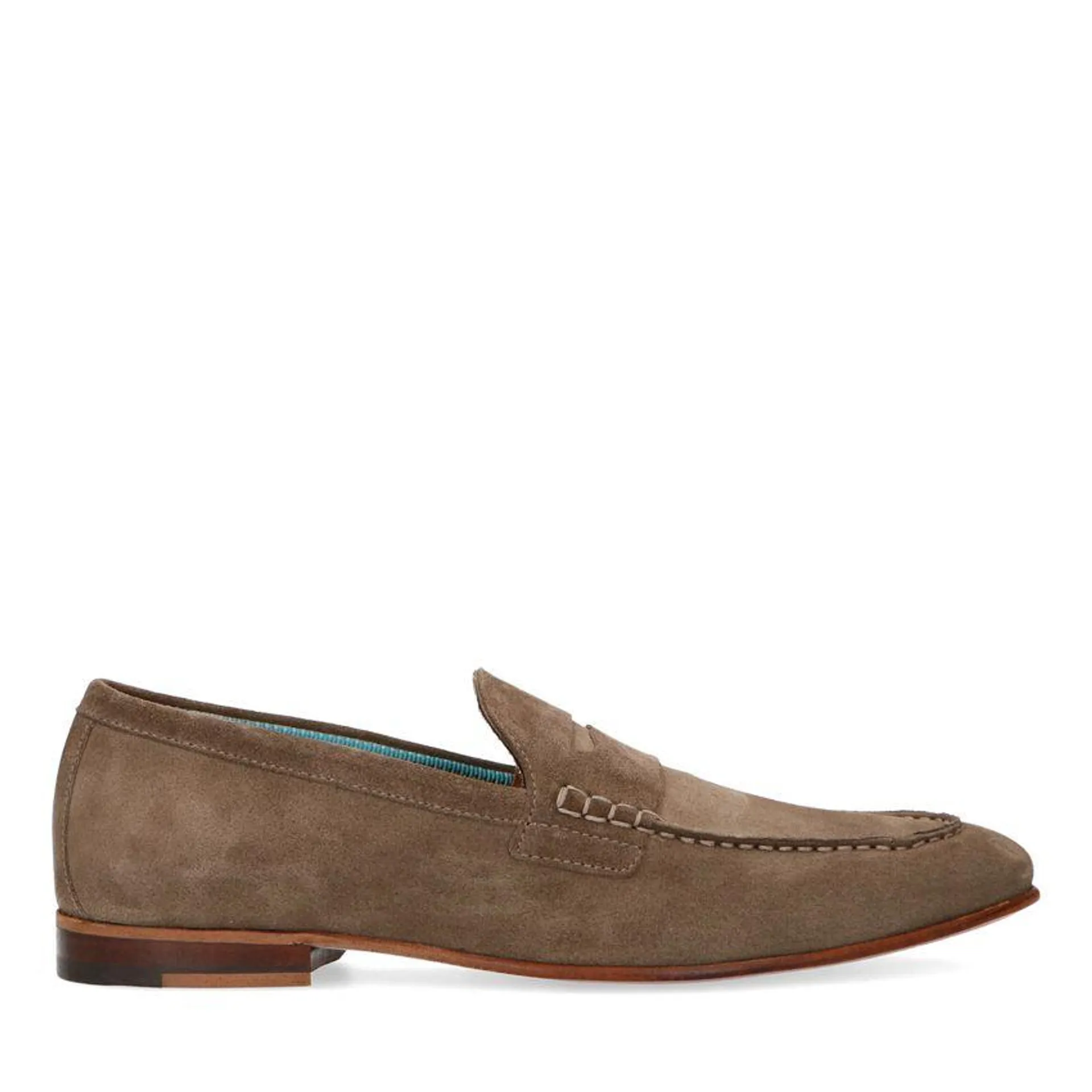 Taupe suède loafers