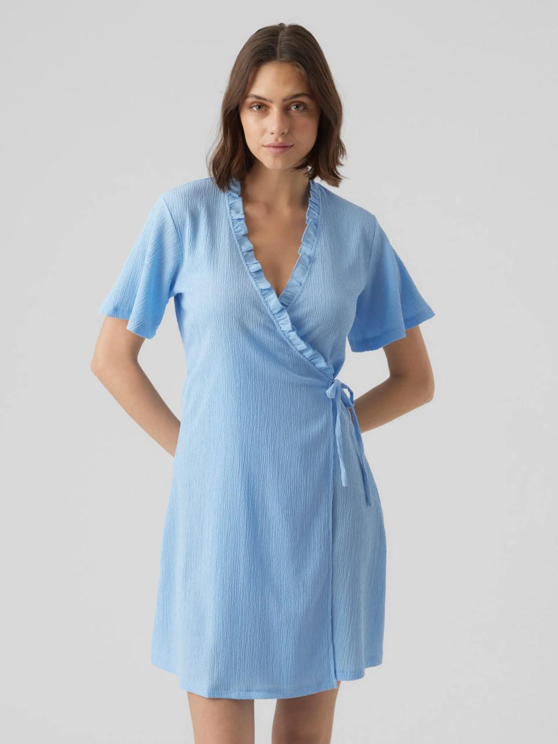 Regular fit V-Hals Korte jurk