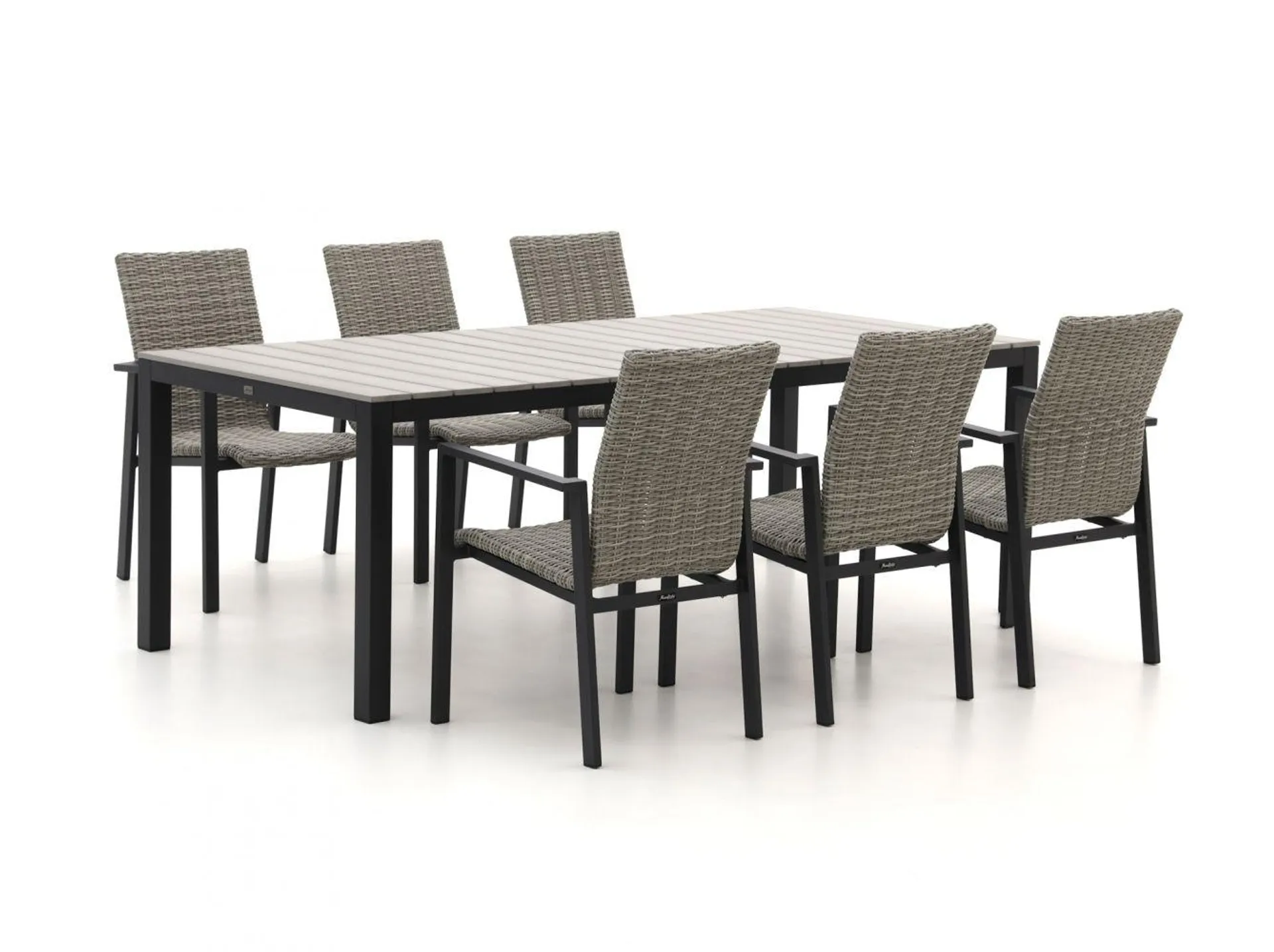 Manifesto Villongo/Fidenza 220cm dining tuinset 7-delig stapelbaar