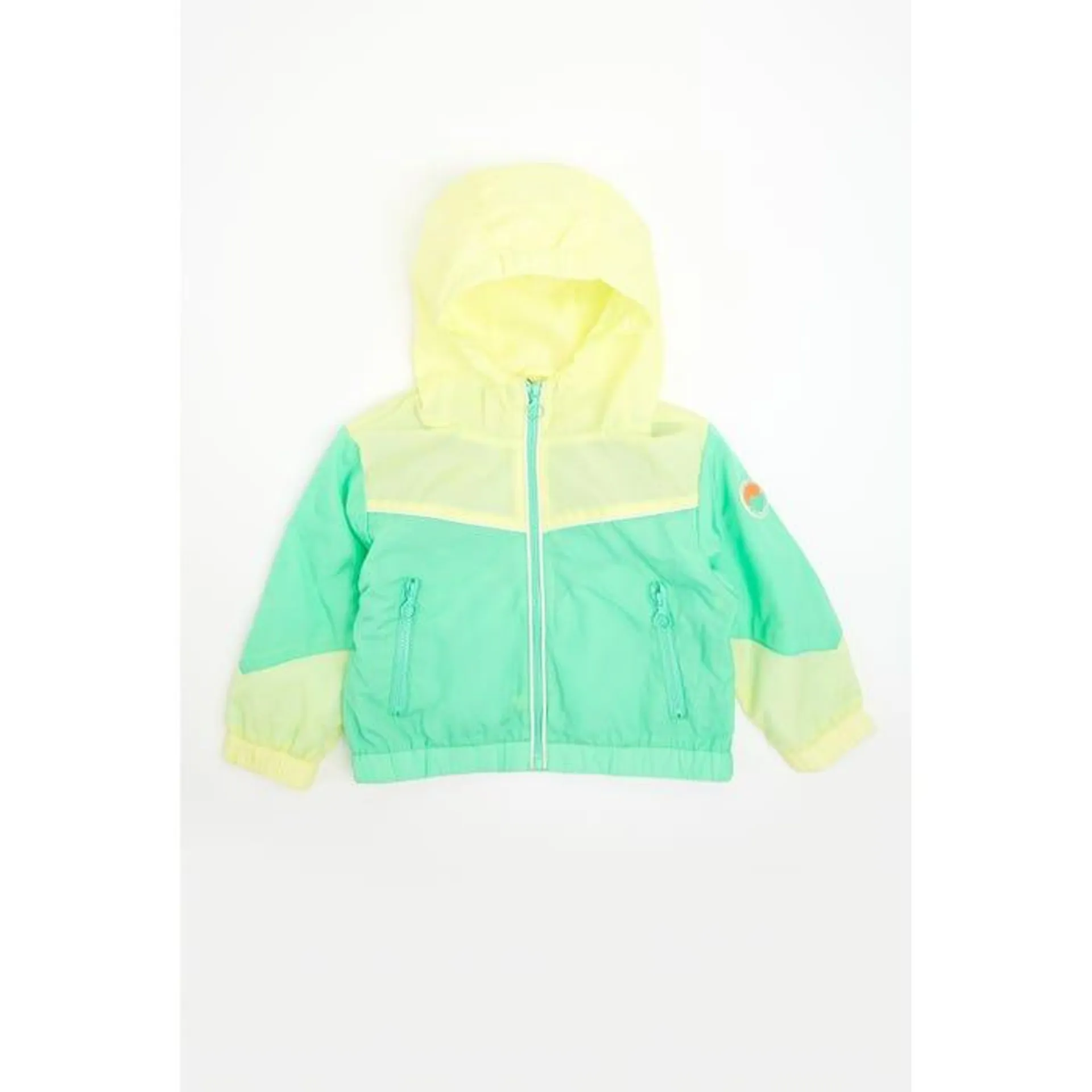 Kids waterafstotende jas colourblock patch