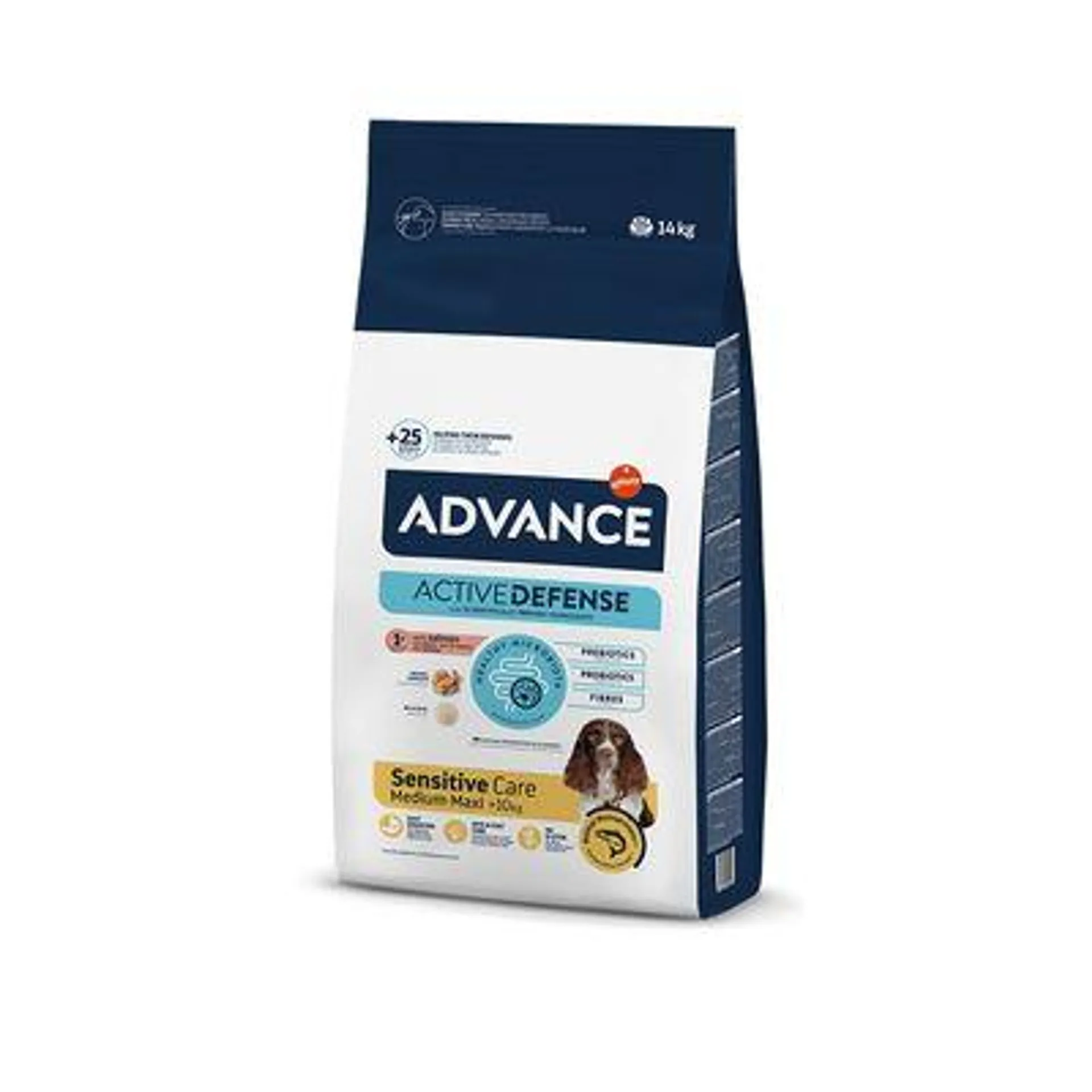 Advance Sensitive Adult salmão e arroz 14 kg em promoção: 12.5 + 1.5 kg grátis