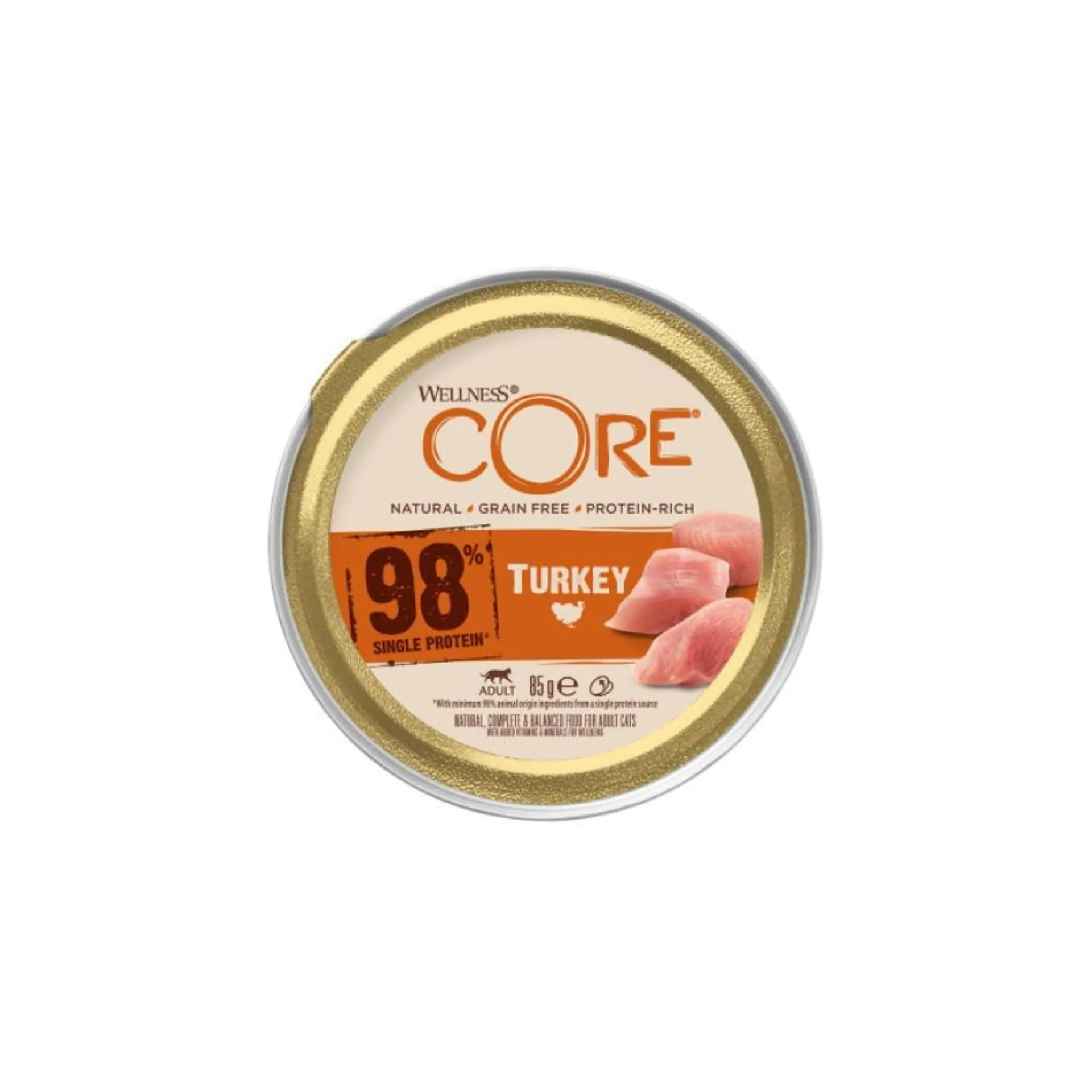 Wellness Core cat 98% turkey recipe 85g