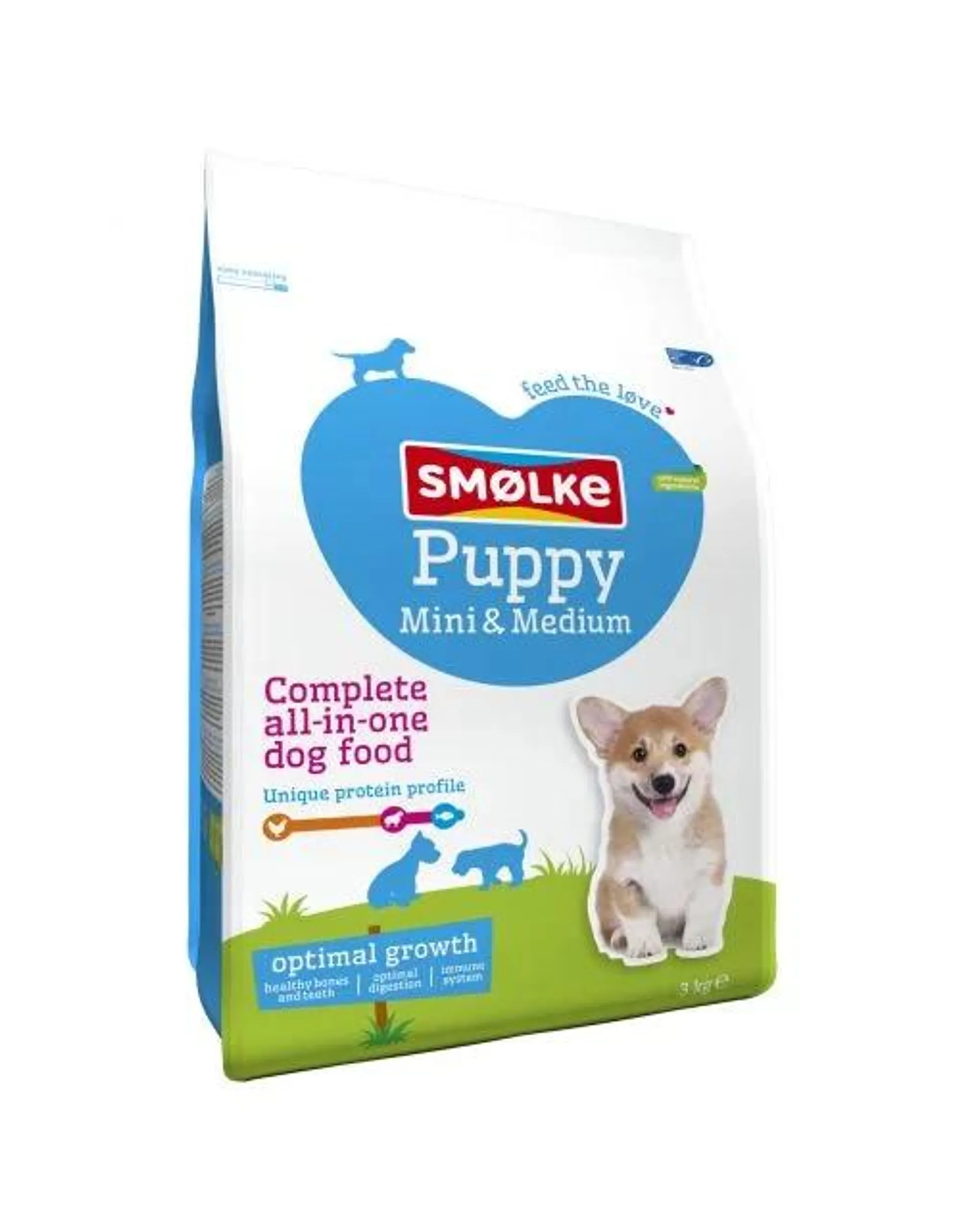 Smolke Puppy Mini-Medium Kip&Lam&Vis - Hondenvoer