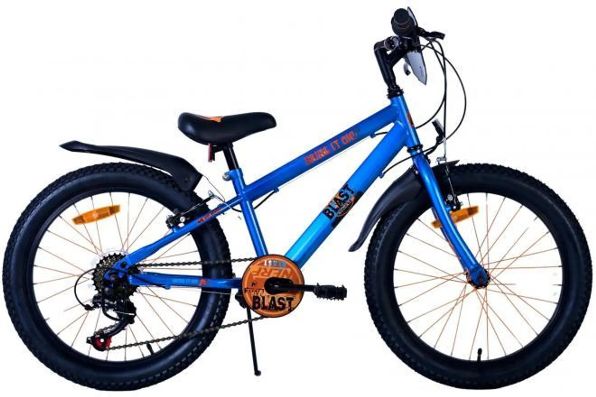 NERF Kinderfiets - Jongens - 20 inch - Satijn Blauw - 6 Speed