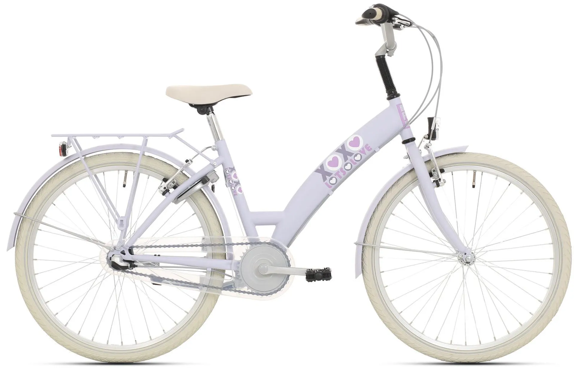 Vélo enfant 24 BikeFun Lots of Love avec Nexus 3 - mat violet