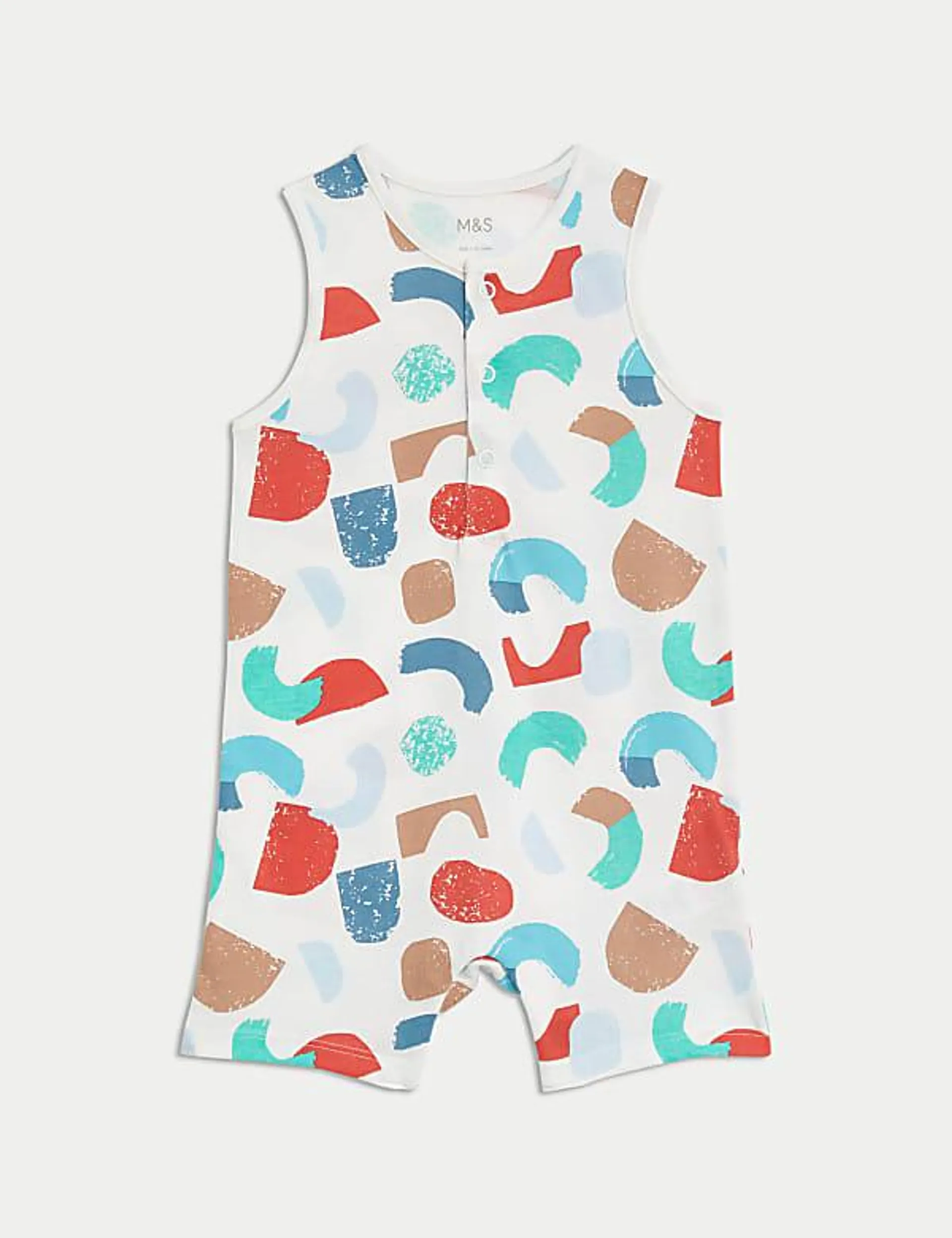 Pure Cotton Abstract Print Romper (0-3 Yrs)