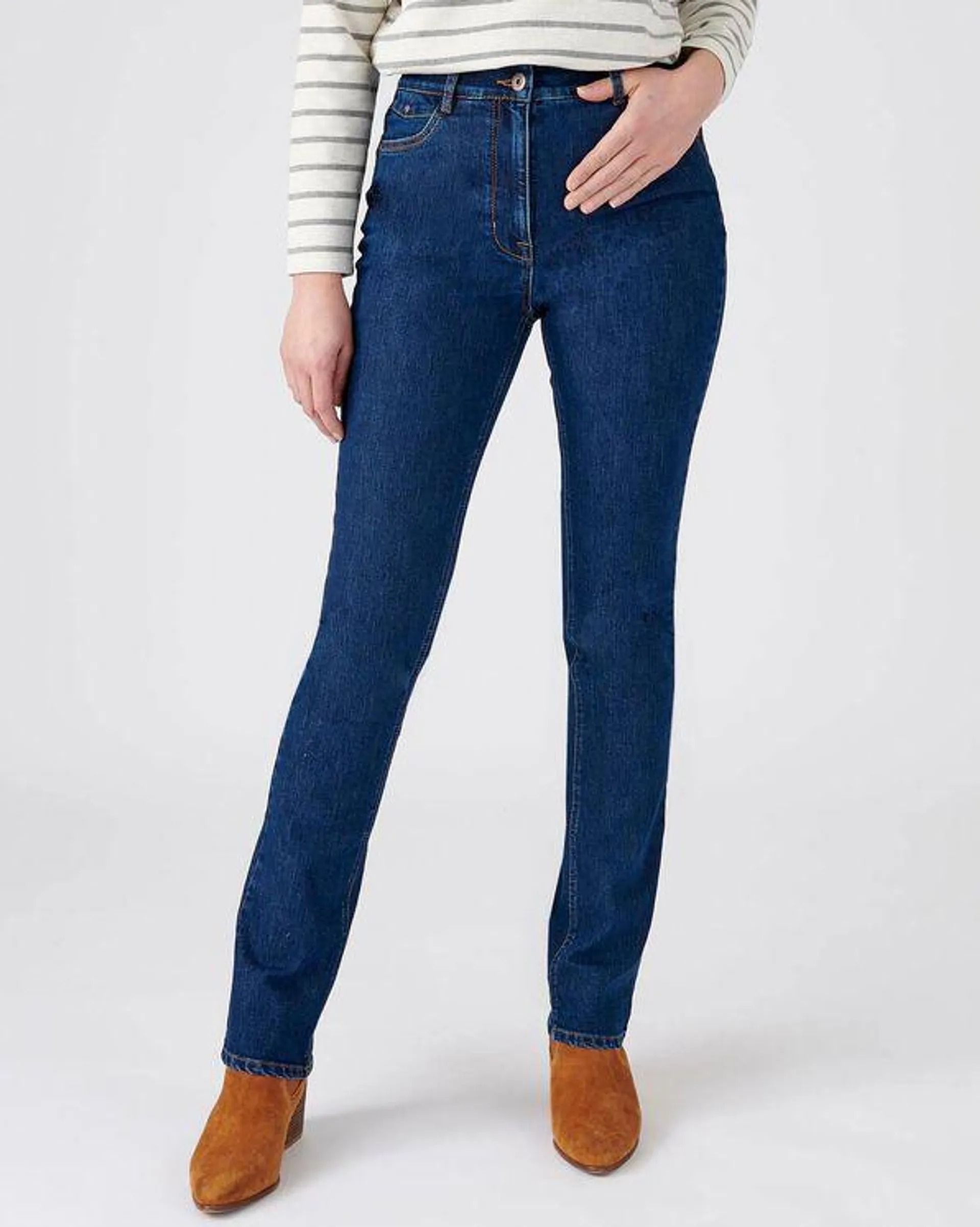 5-pocketjeans met smal toelopende pijpen, Thermolactyl®