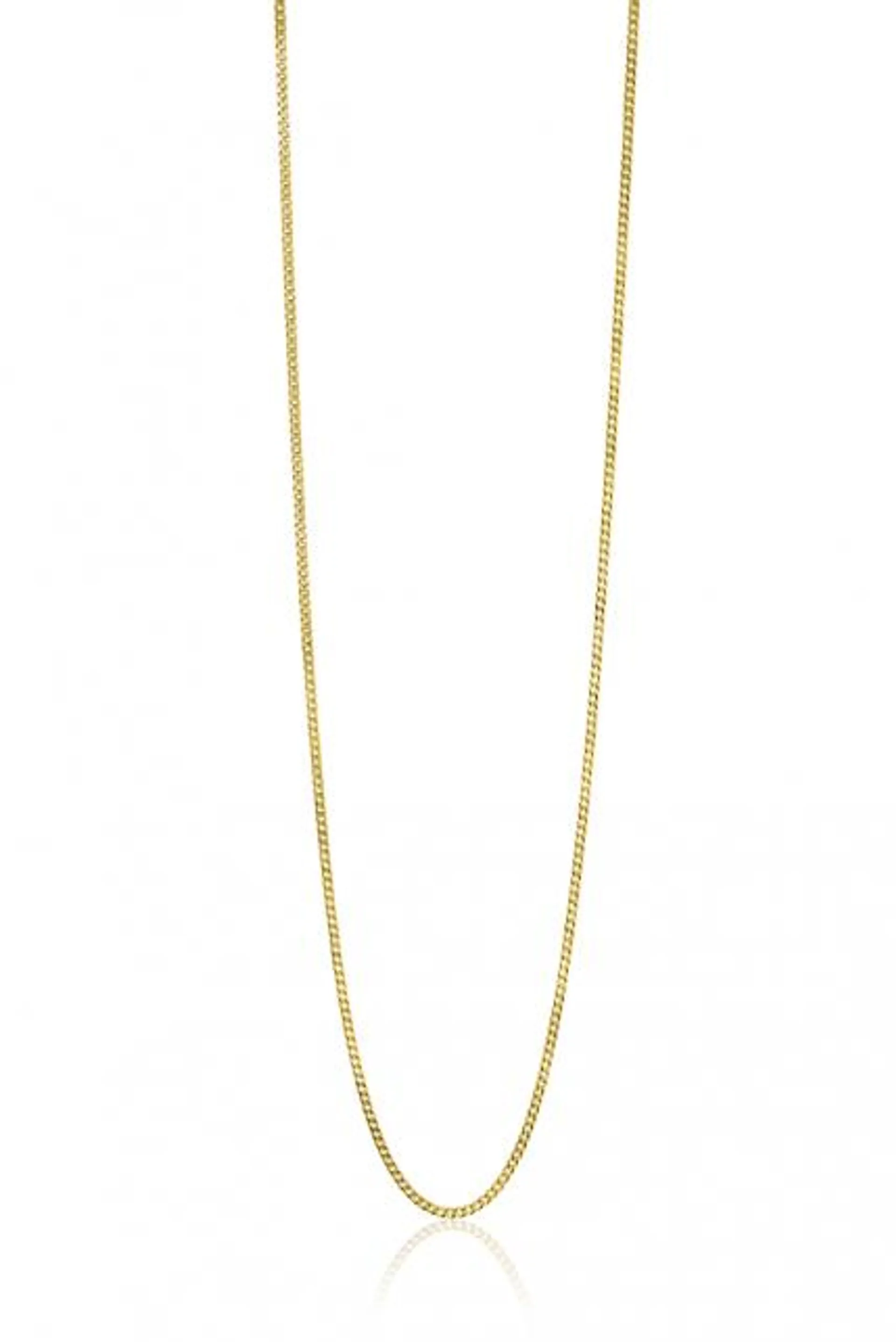 42cm ZINZI Gold 14 krt gourmet ketting 0,8mm breed, ideaal om je hanger aan te bevestigen ZGLG42-08