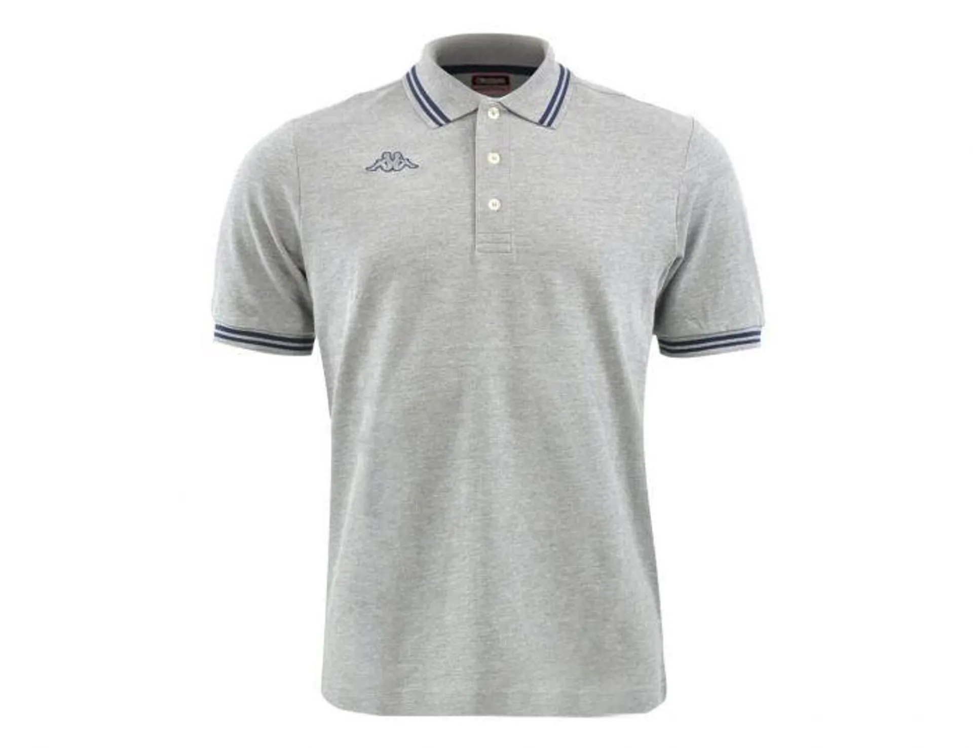 Kappa - Logo Maltax 5 MSS Polo - Grijze Polo met Blauwe Bies