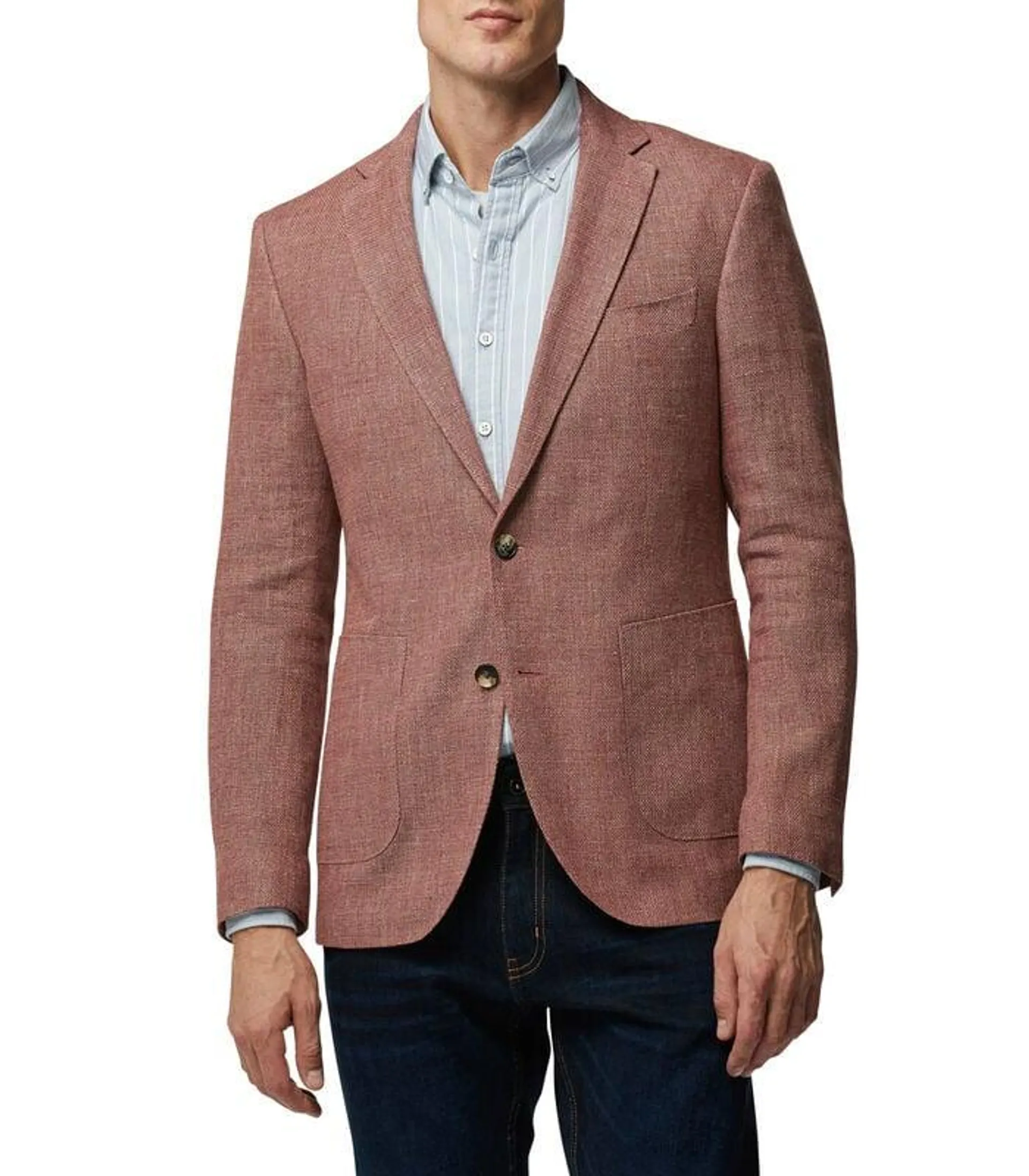 The Cascades wol-linnenmix slim-fit blazer