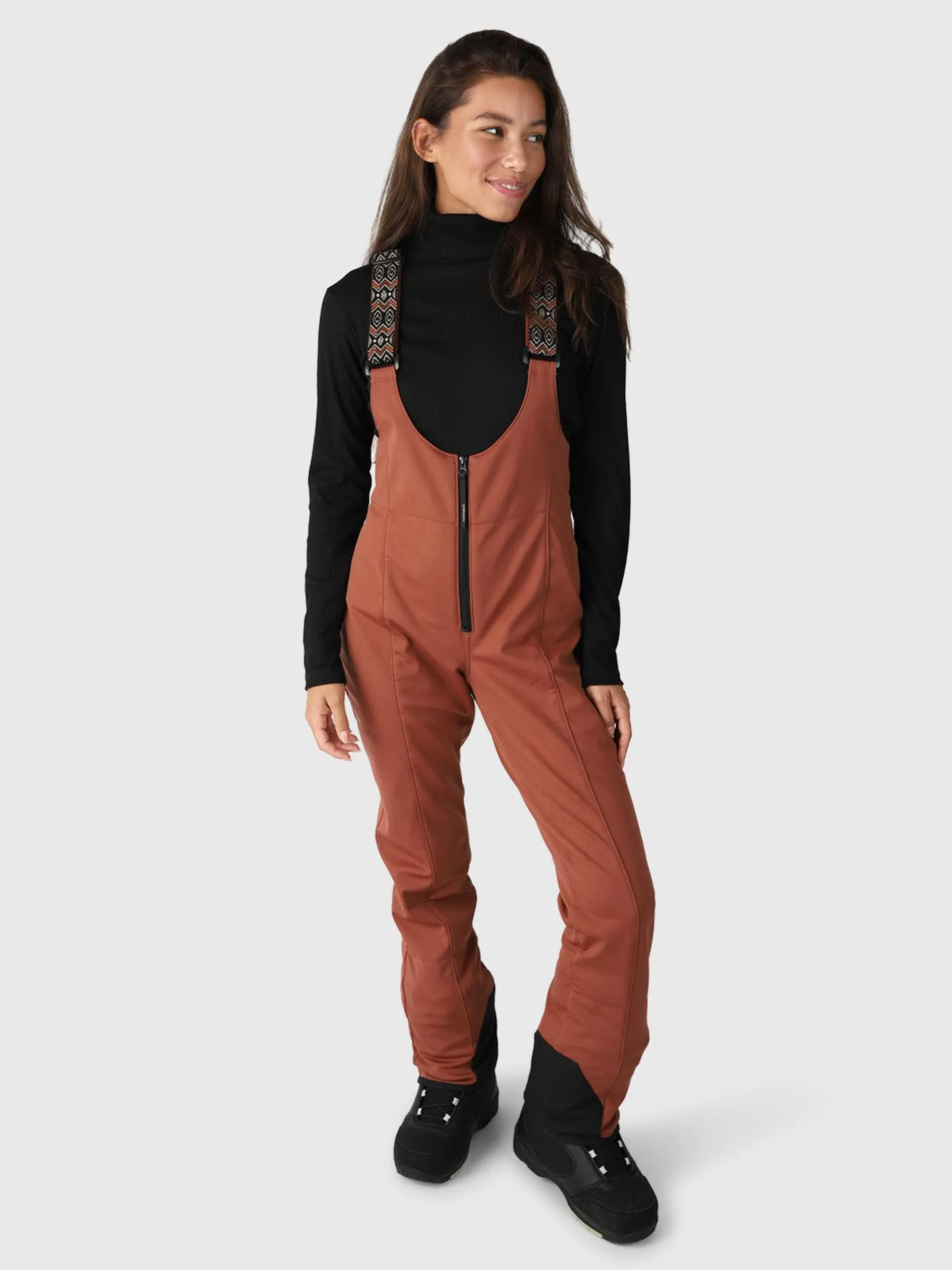 Avalanche Women Bib Snow Pants | Brown