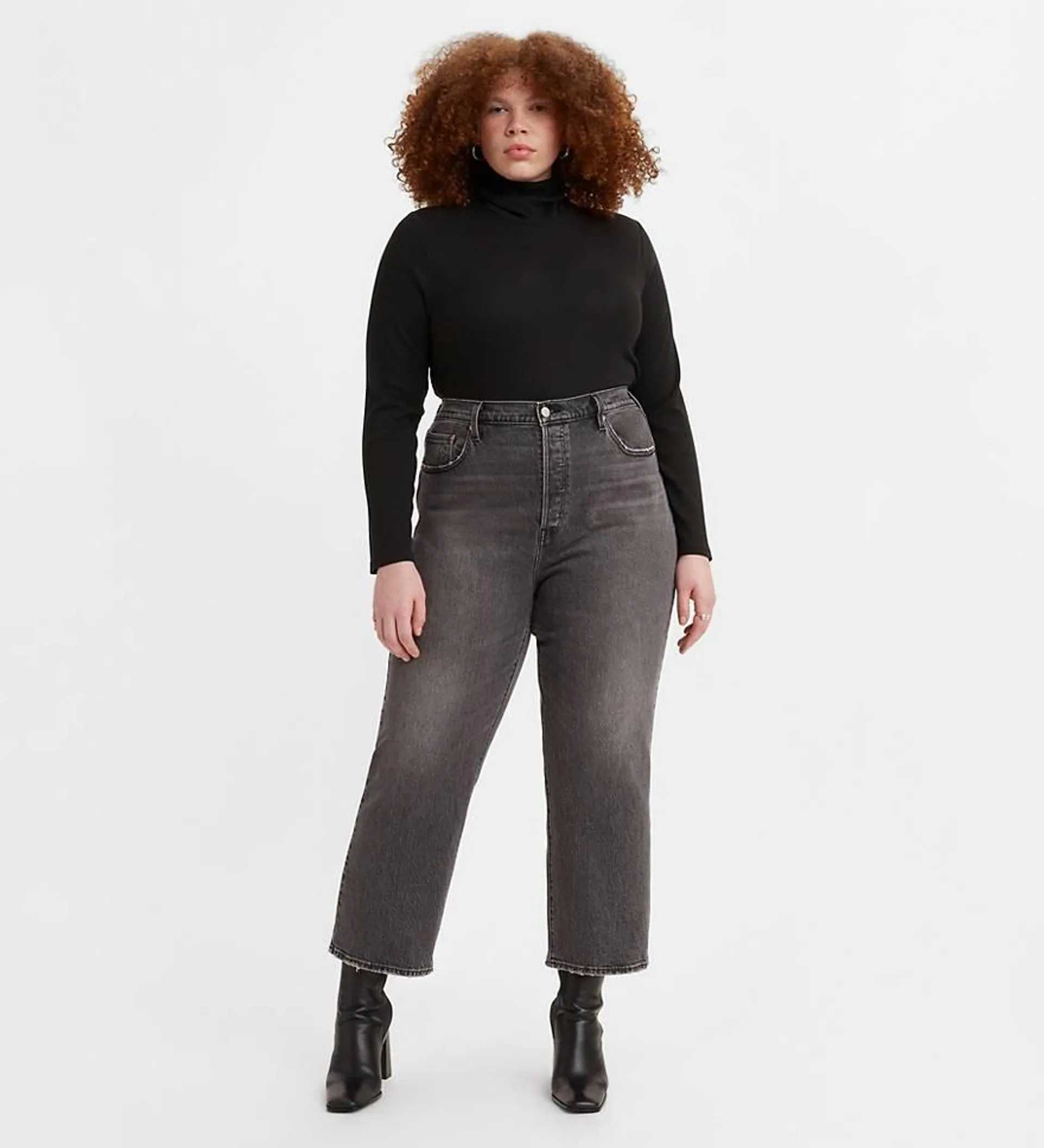 Ribcage Straight Ankle Jeans (plus Size)