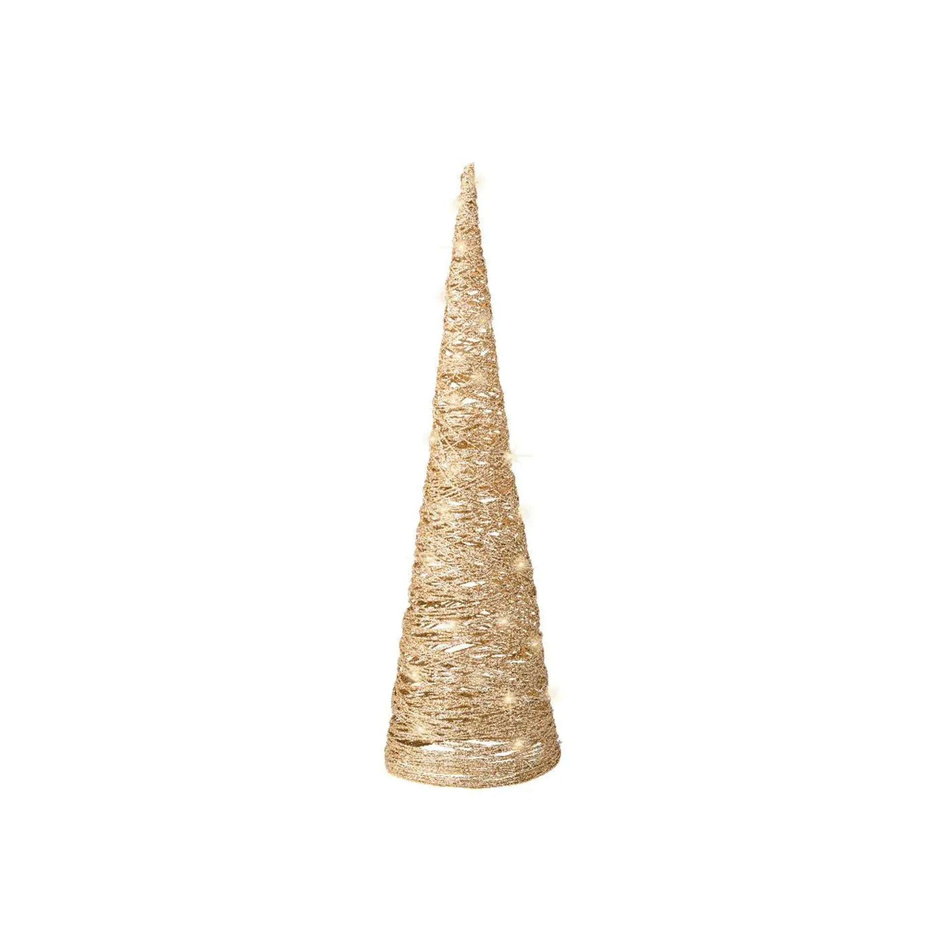 Kerstdecoratie Piramide Met Licht 60 cm - Goud