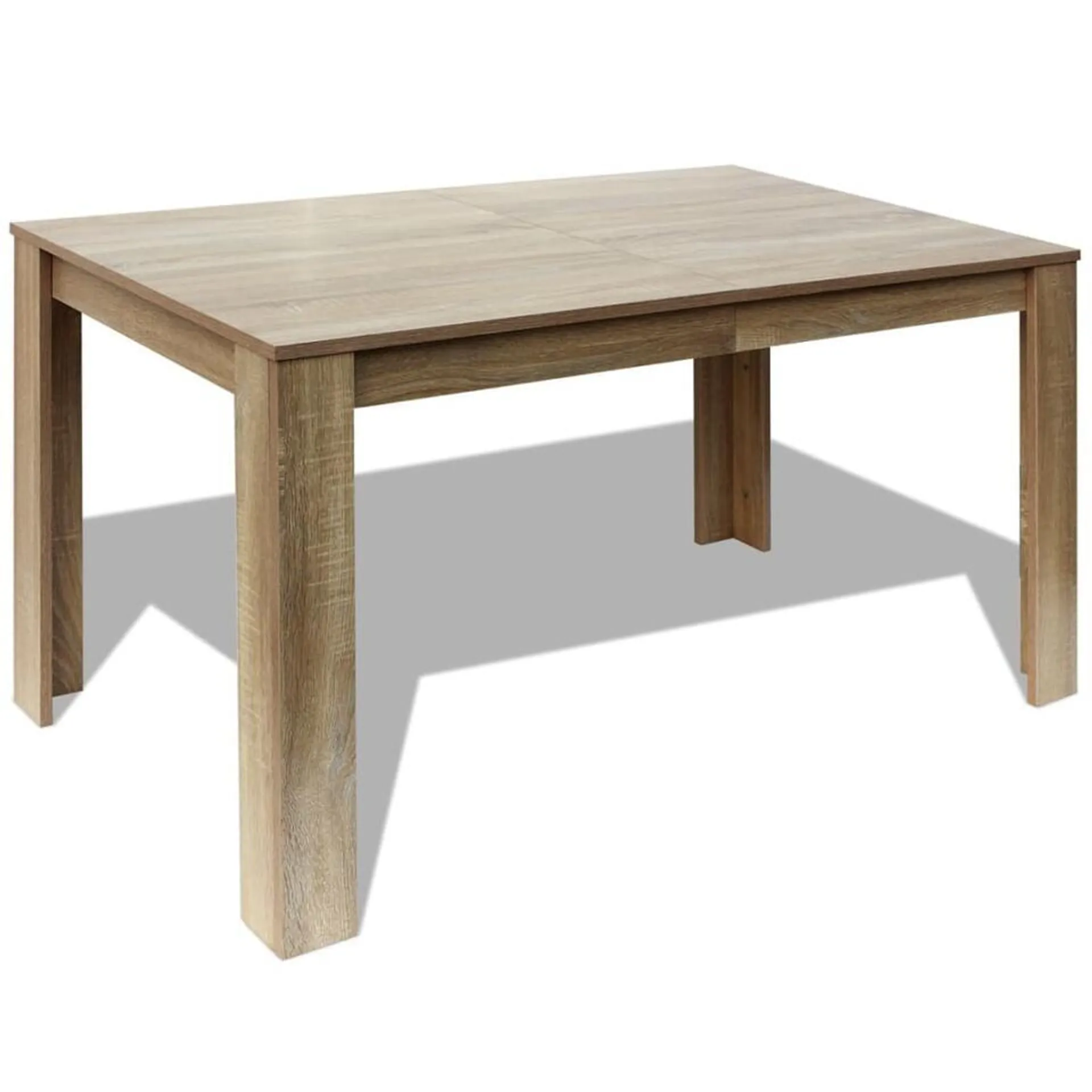 vidaXL Eettafel 140x80x75 cm eikenkleurig