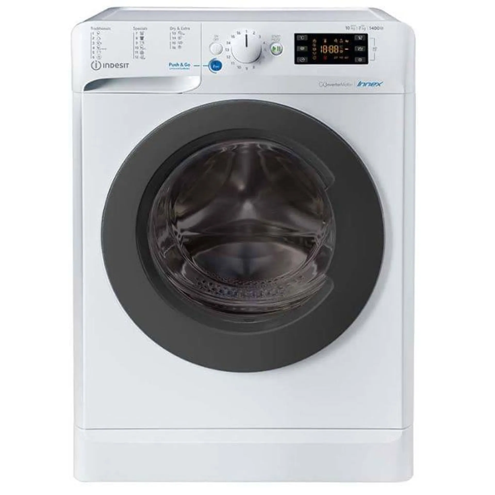 Lave-linge séchant 10 kg / 7 kg INDESIT BDE 1071482X WK EU