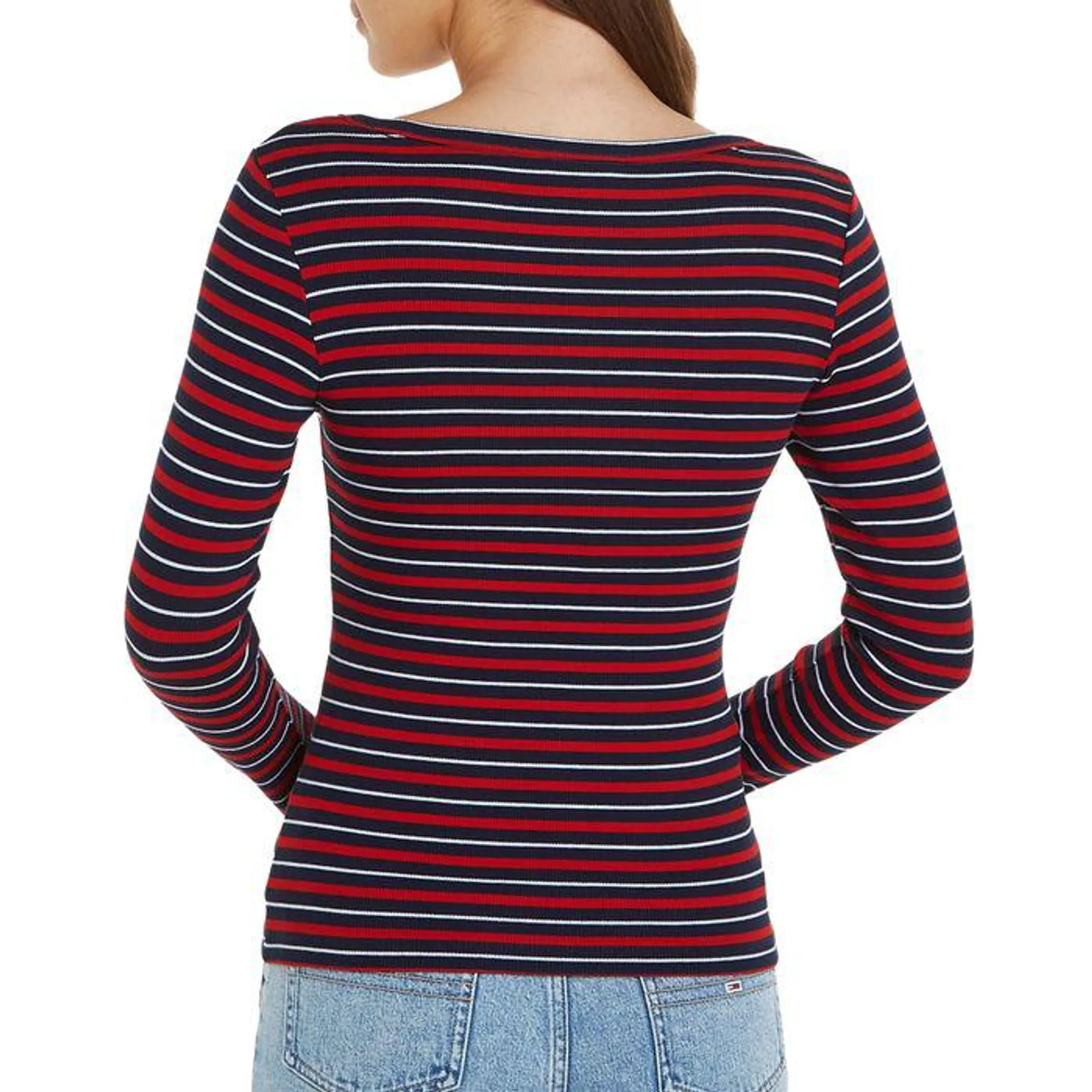 Slim Essentials Stripe Longsleeve Shirt Dames