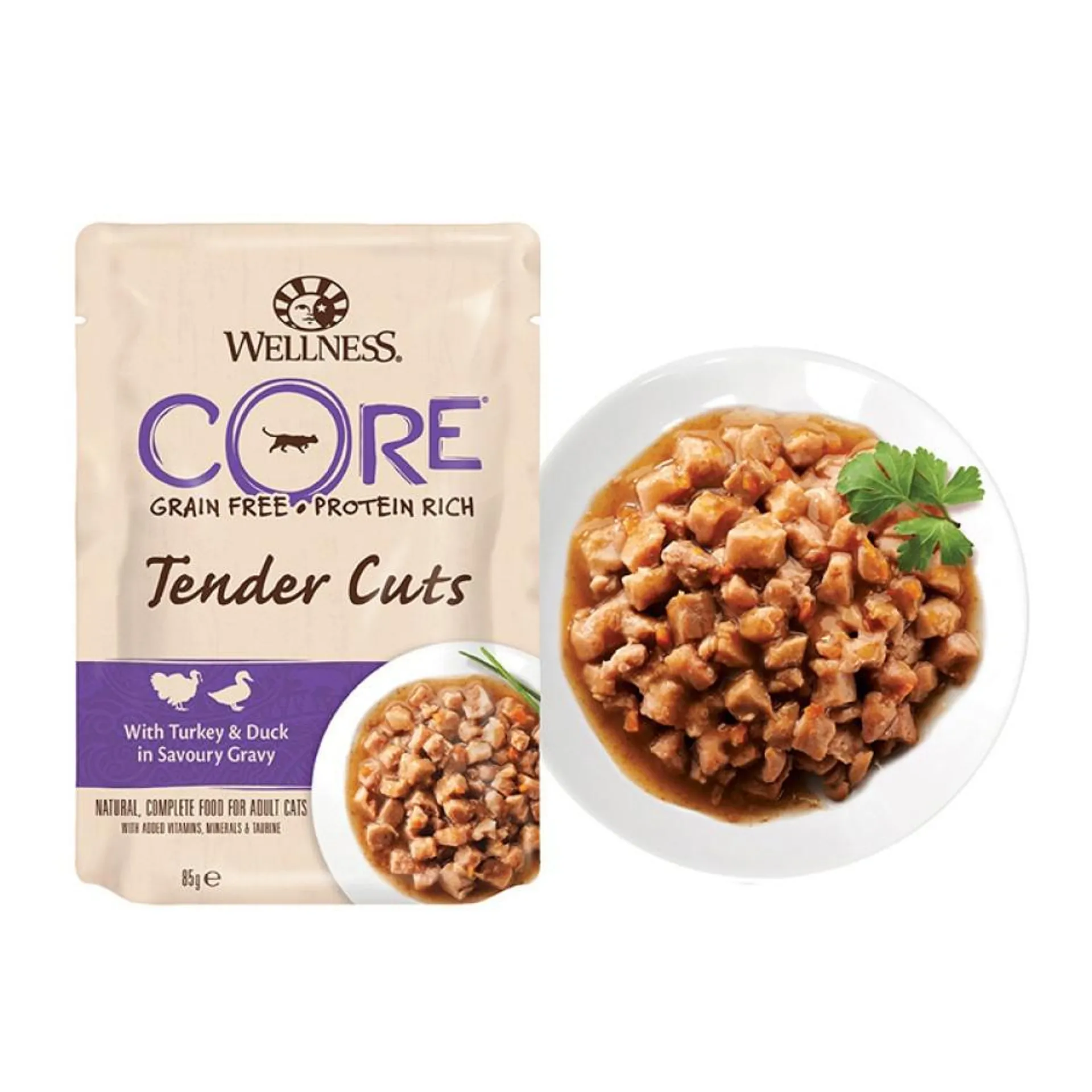 Wellness CORE Wet Tender Cuts turkey/duck 85g