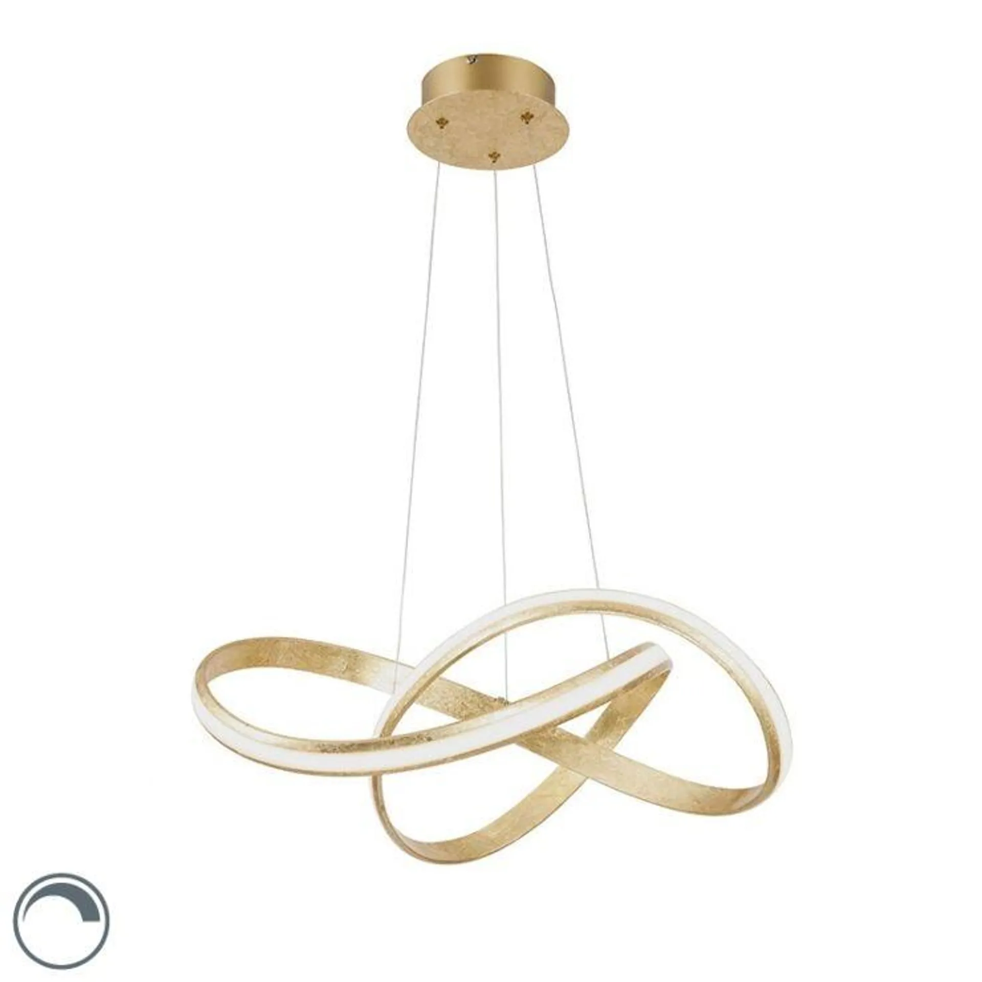 Design hanglamp goud incl. LED 60 cm - Belinda