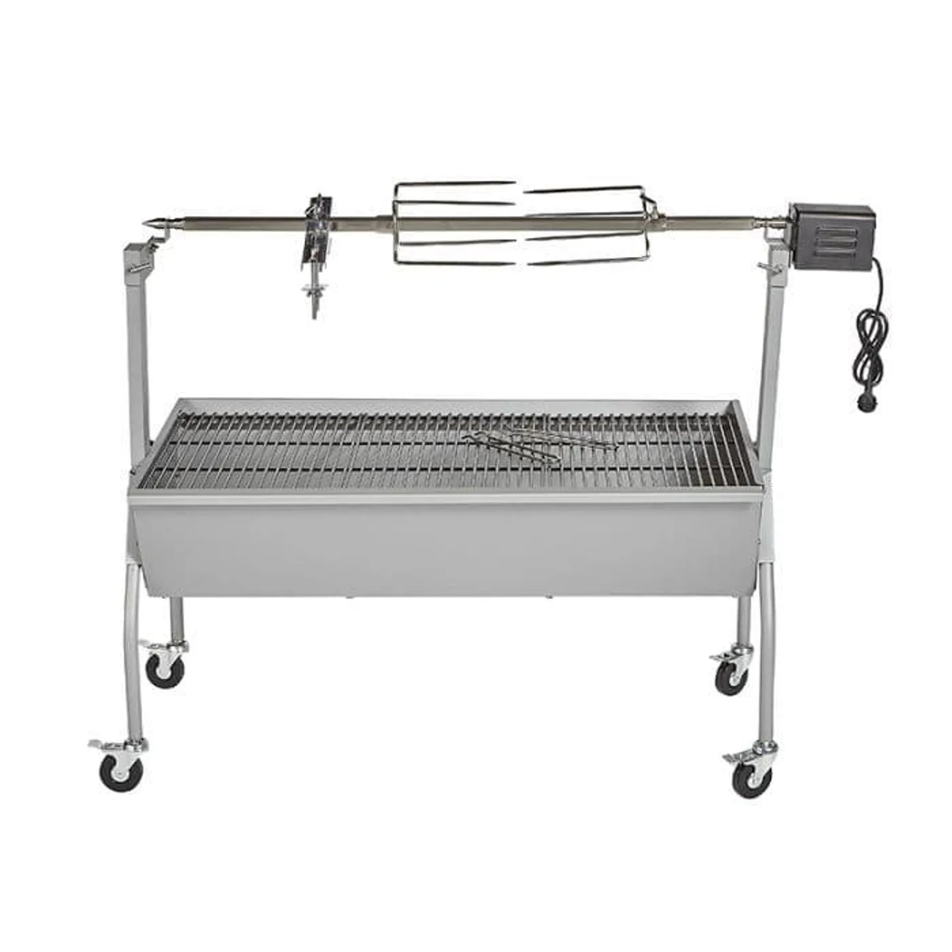 Barbecue charbon SILVER STYLE tournebroche XXL