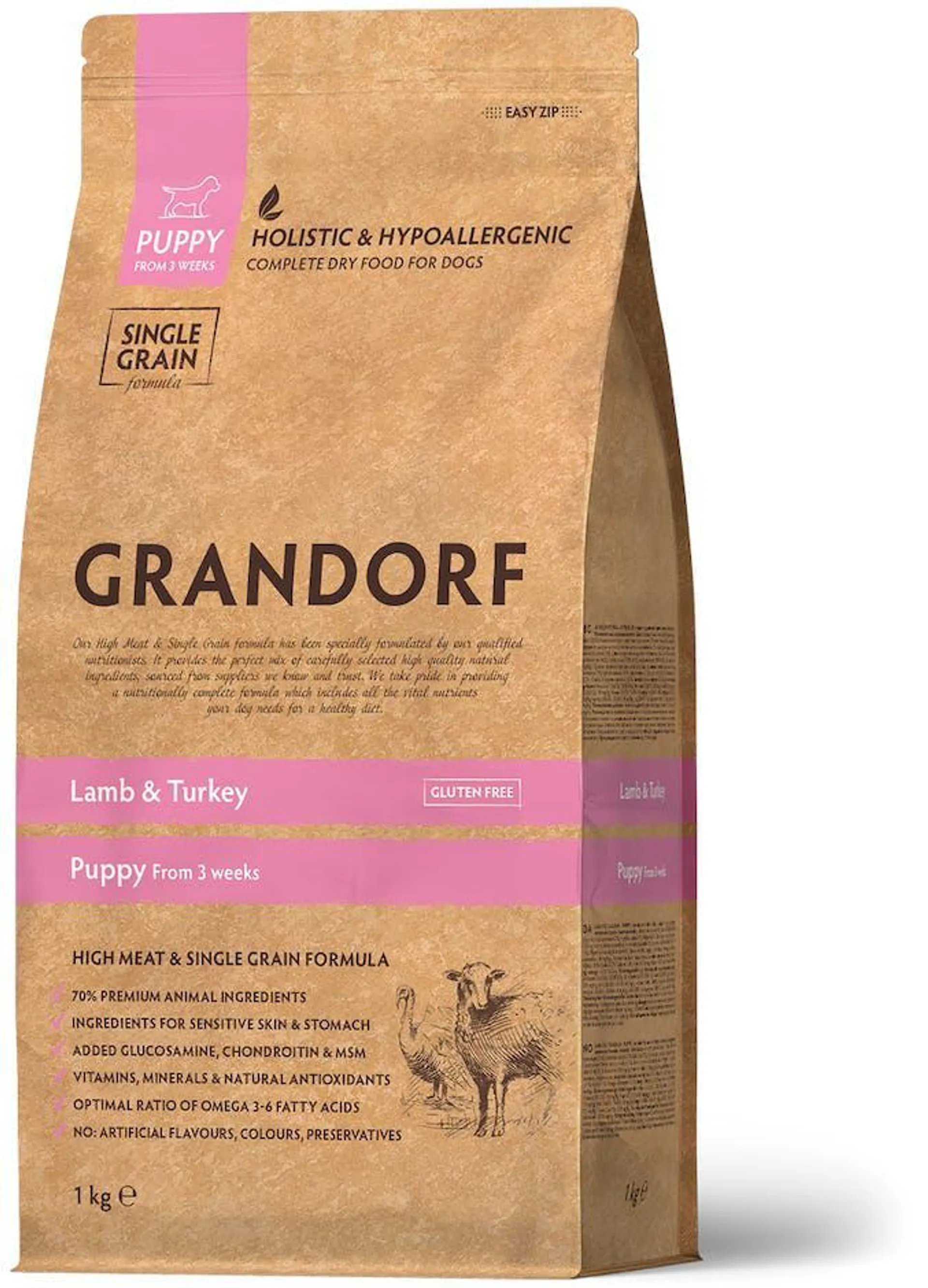 Grandorf - Lamb & Turkey Puppy 1kg