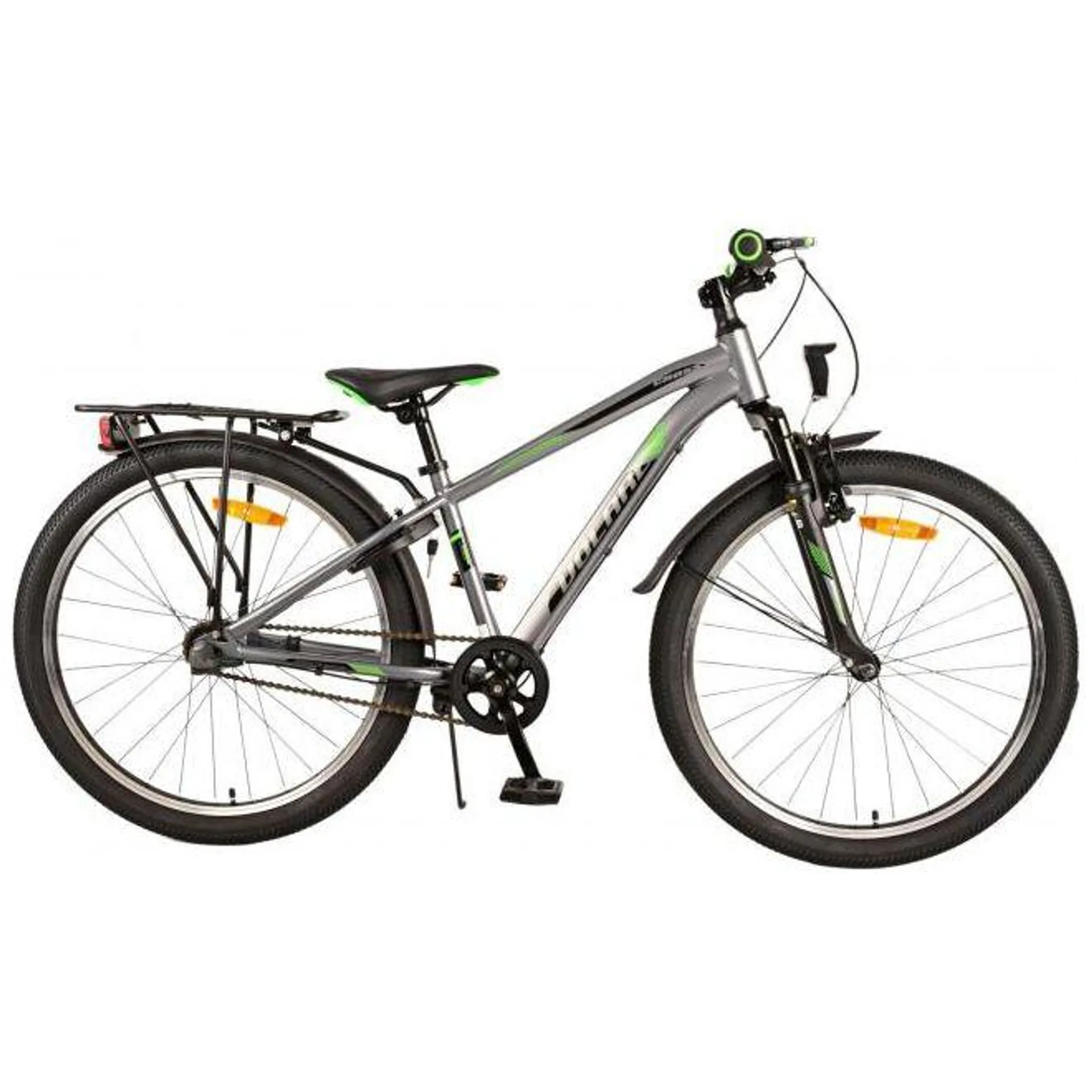 Volare Cross Kinderfiets - Jongens - 24 inch - donker Grijs- 3 versnellingen