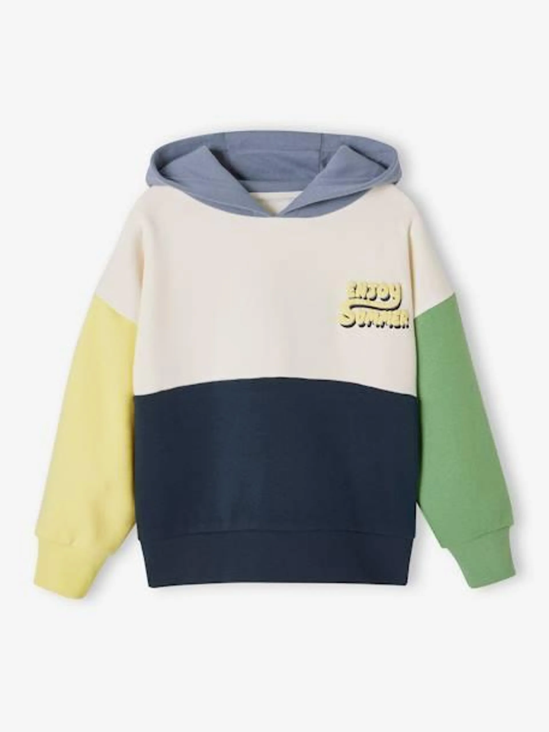 Sweat à capuche colorblock garçon