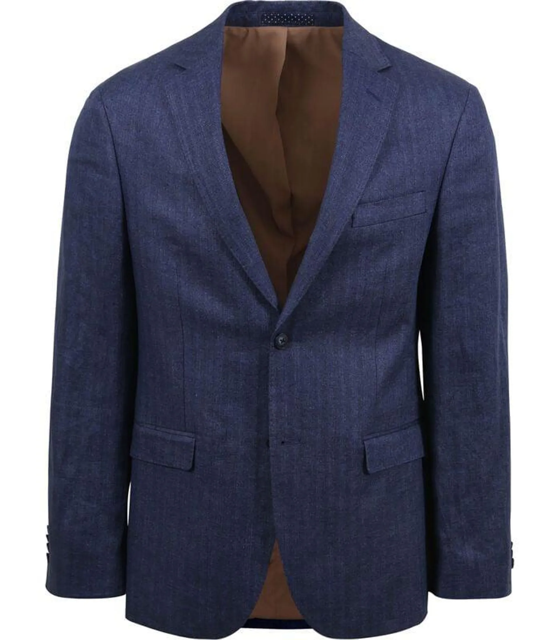 Blazer Linnen Royal Blauw