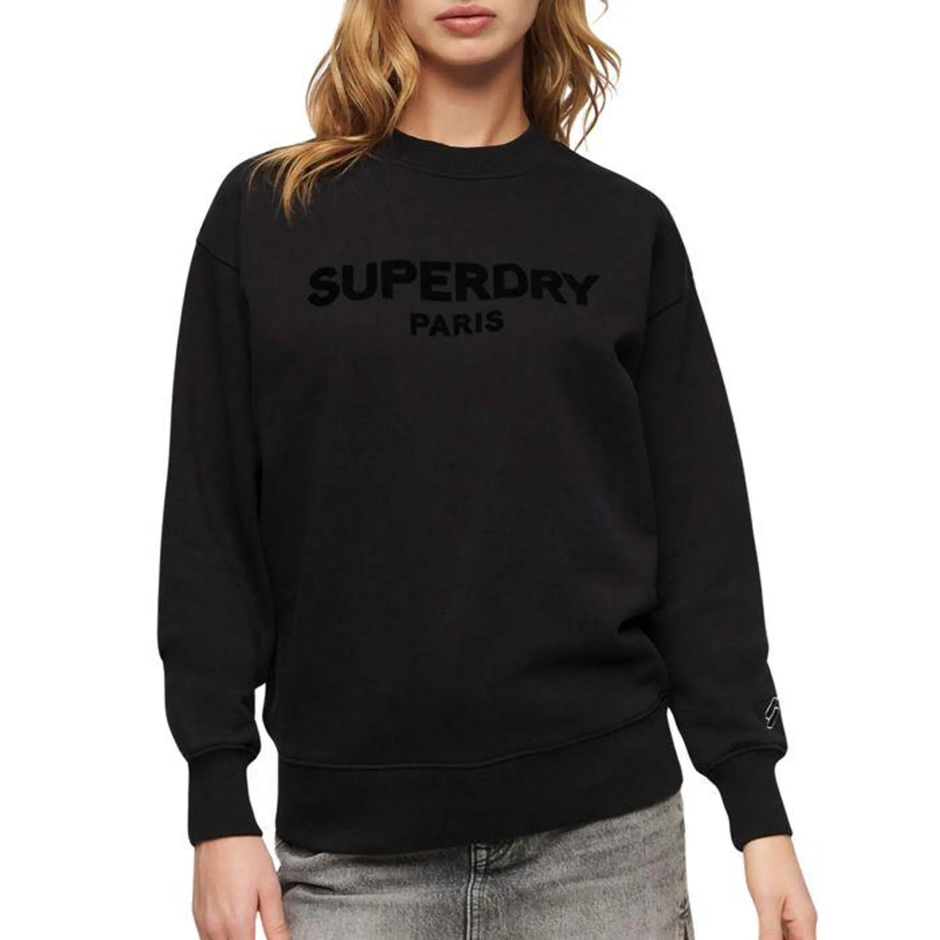 Sport Luxe Loose Crew Sweater Dames