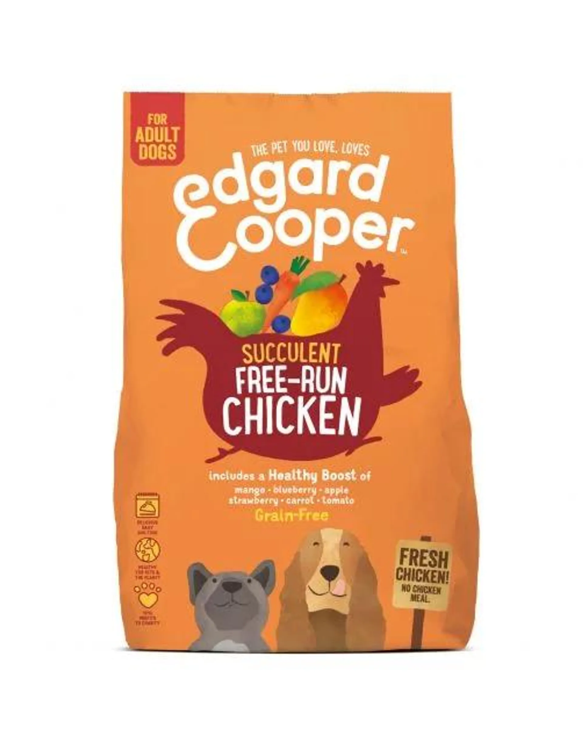 Edgard&Cooper Free-Run Chicken Adult Kip&Mango&Bessen - Hondenvoer