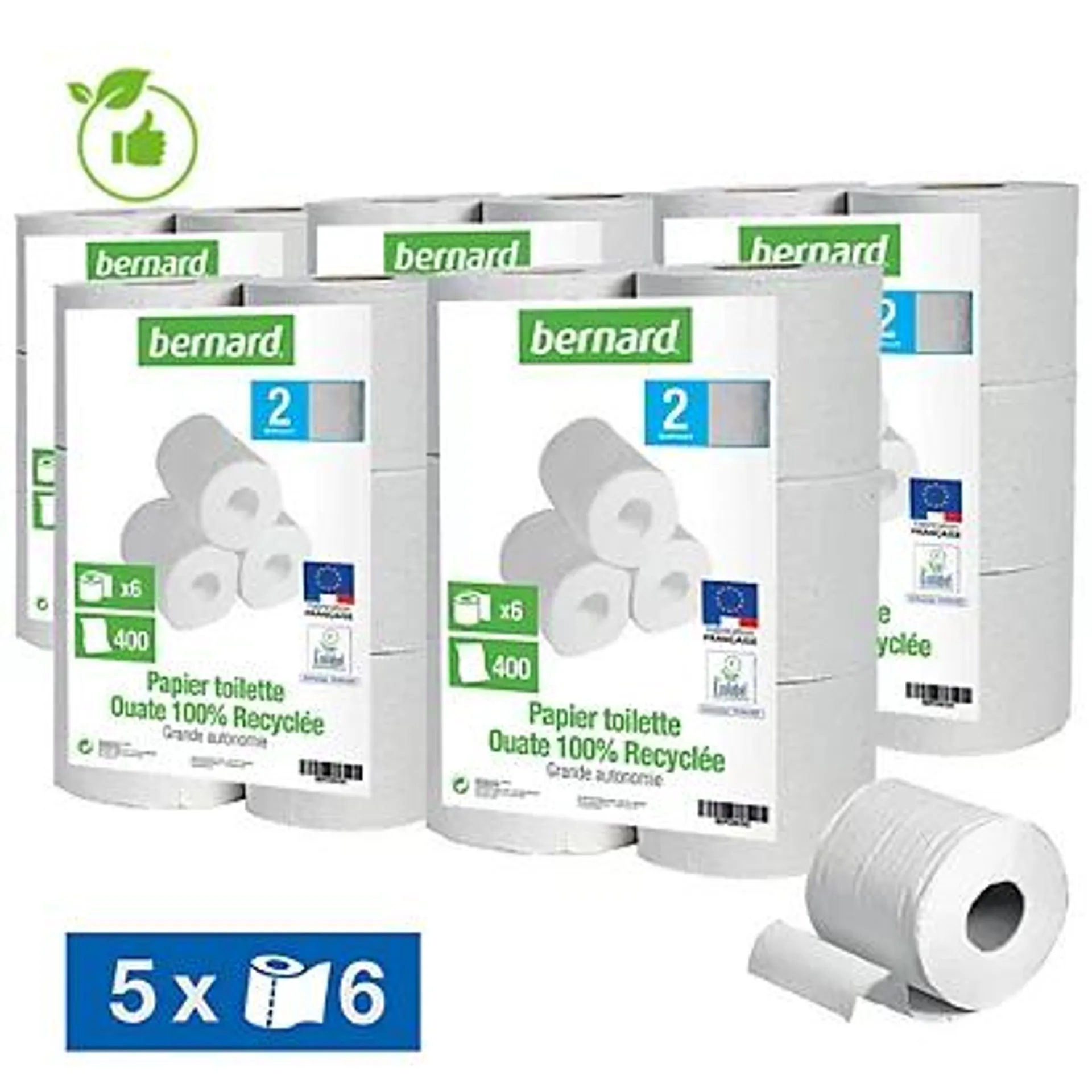 Toiletpapier Bernard XXL 2-laags, set van 30 rollen