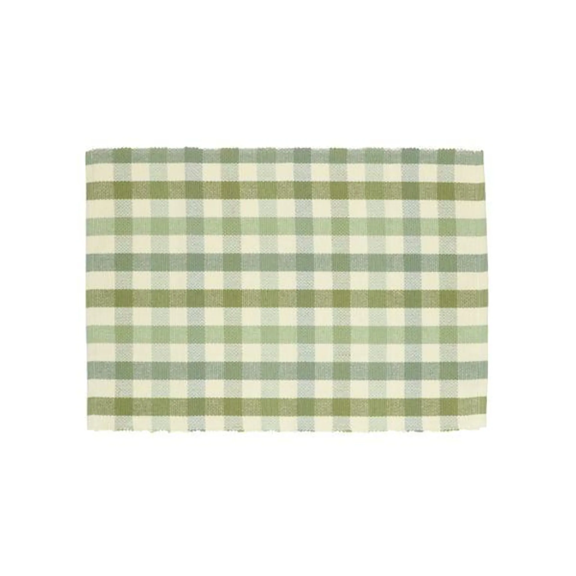 Placemat, katoen, geruit, groen, 35 x 50 cm