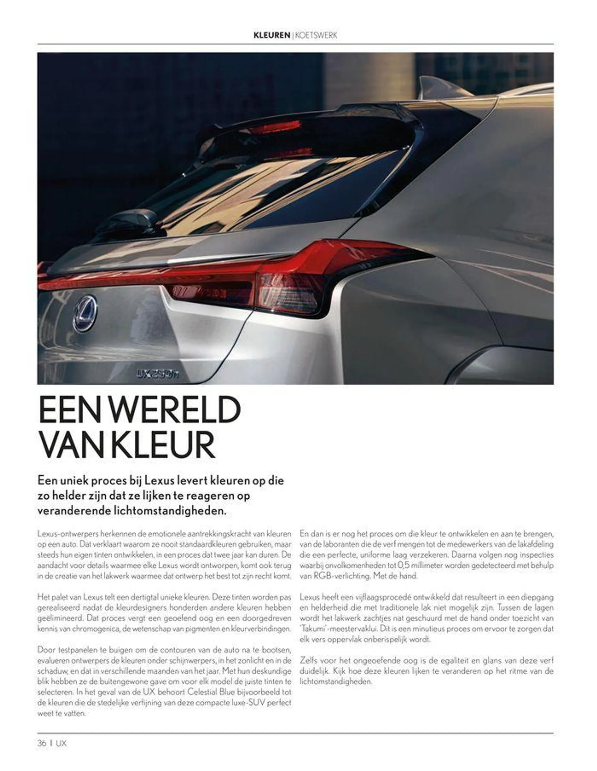 LEXUS UX  van 23 november tot 23 november 2024 - folder pagina 36