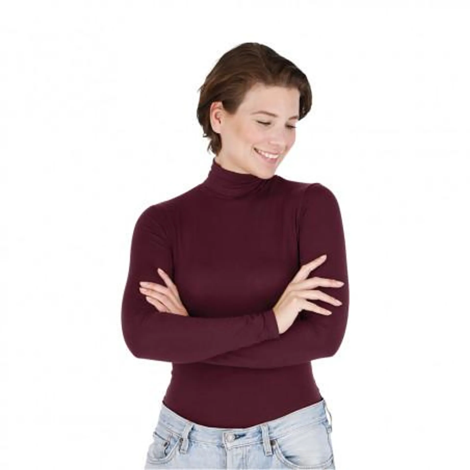 Rollneck T-shirt Burgundy