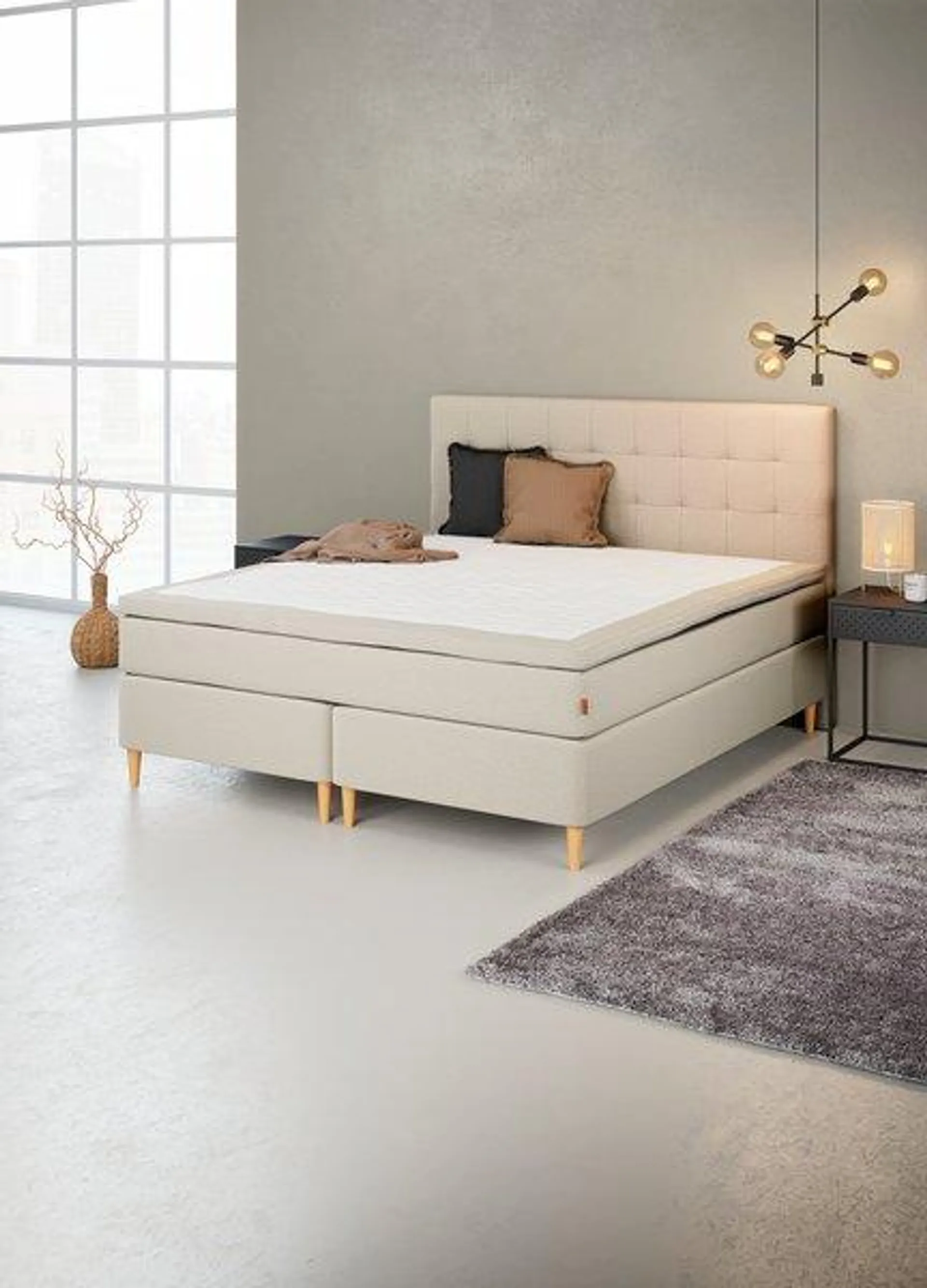 Boxspring 180x200cm GOLD C75 ZZ/M latex zand-91