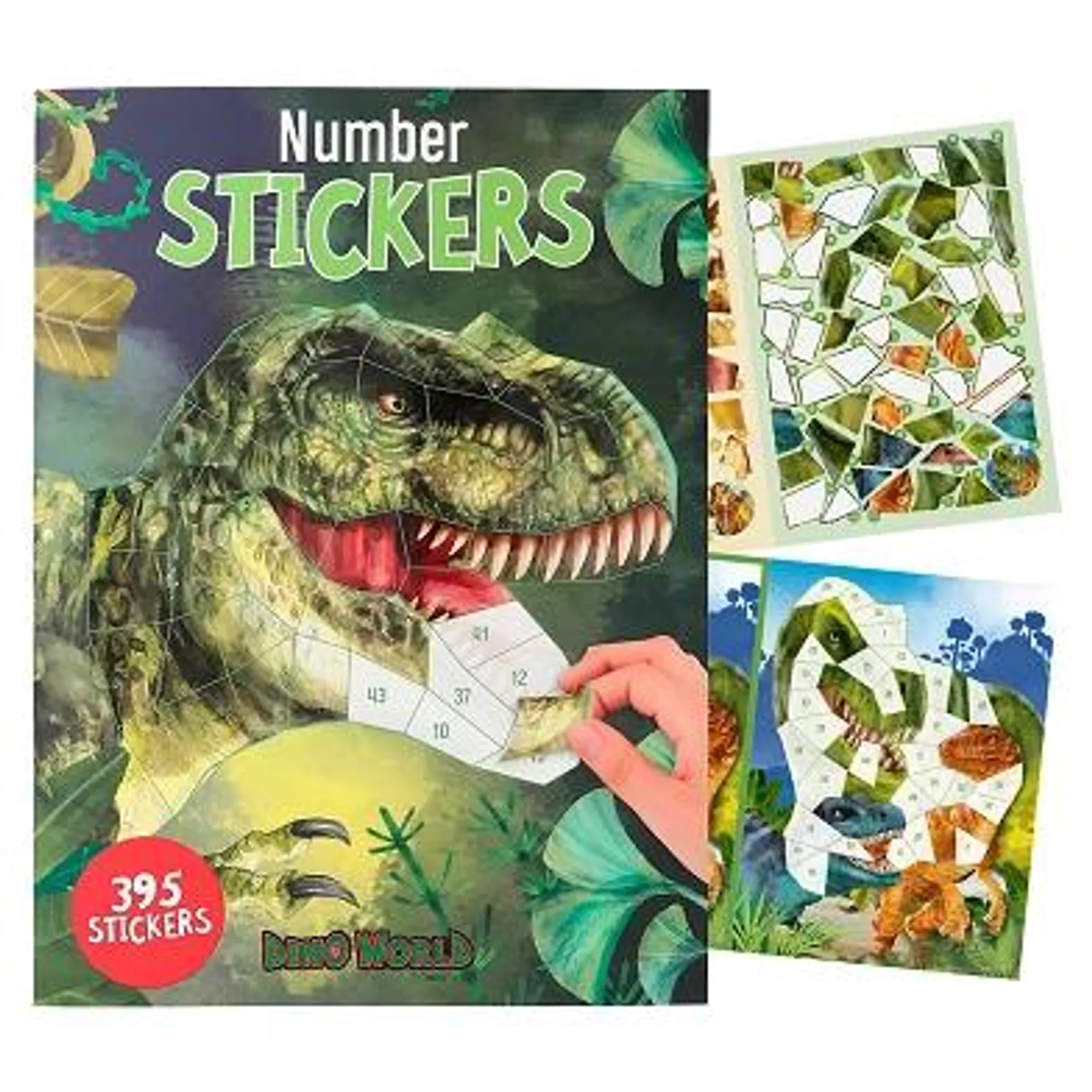 Dino World Nummer Stickers