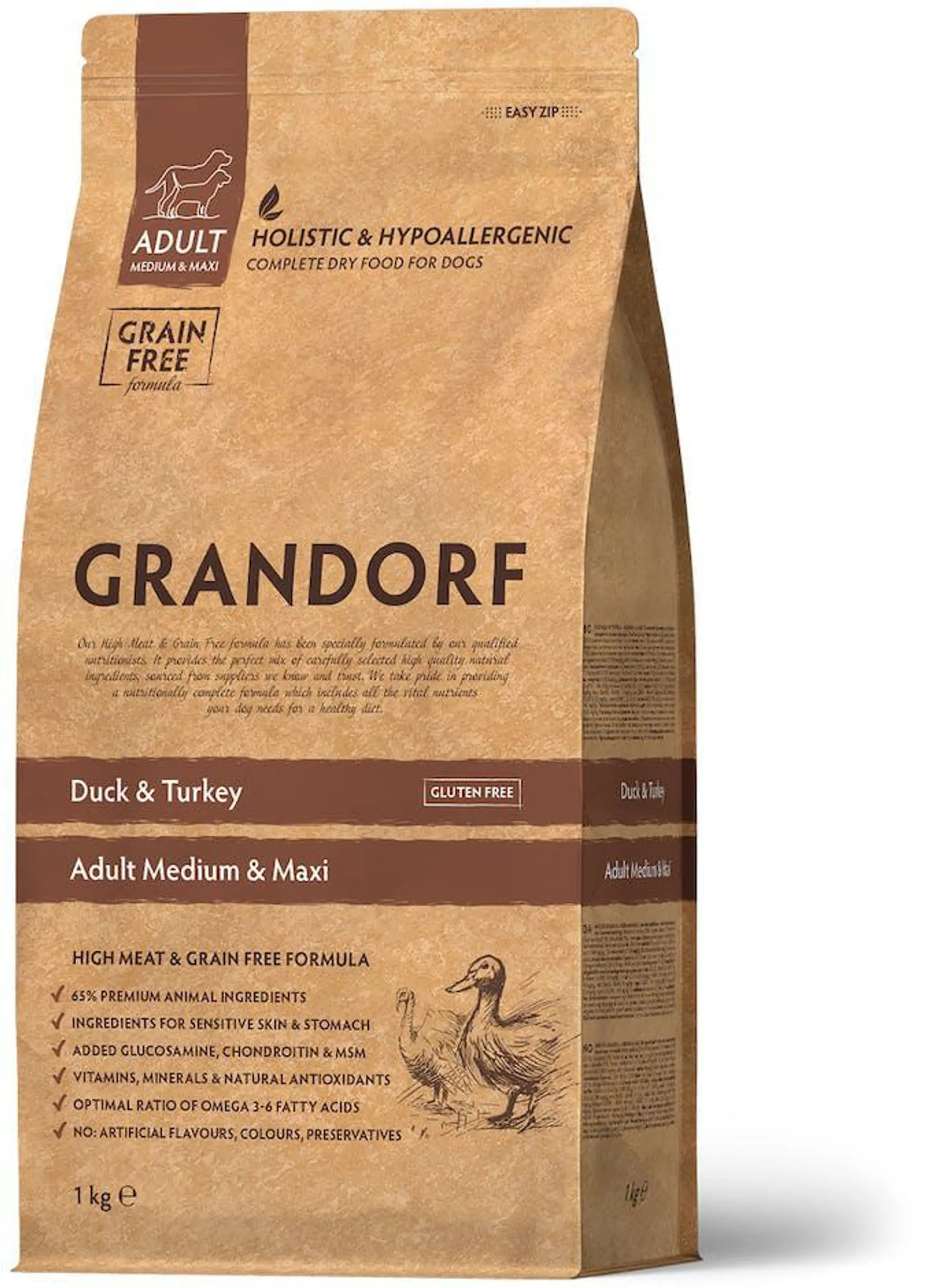 Grandorf - Duck & Turkey Adult Medium & Maxi Breeds 1kg