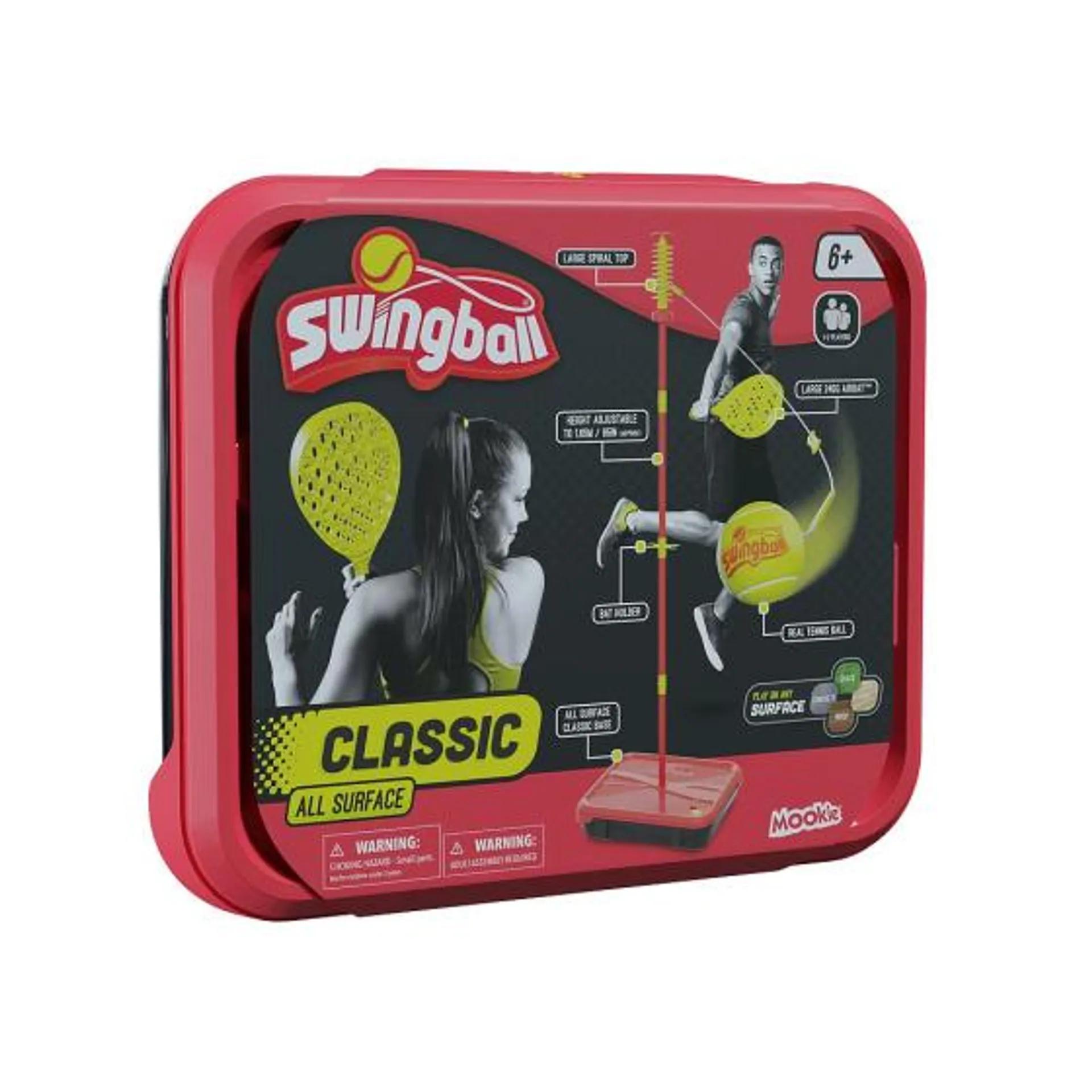 Mookie Swingball Classic All Surface Tennisracket + Bal Geel