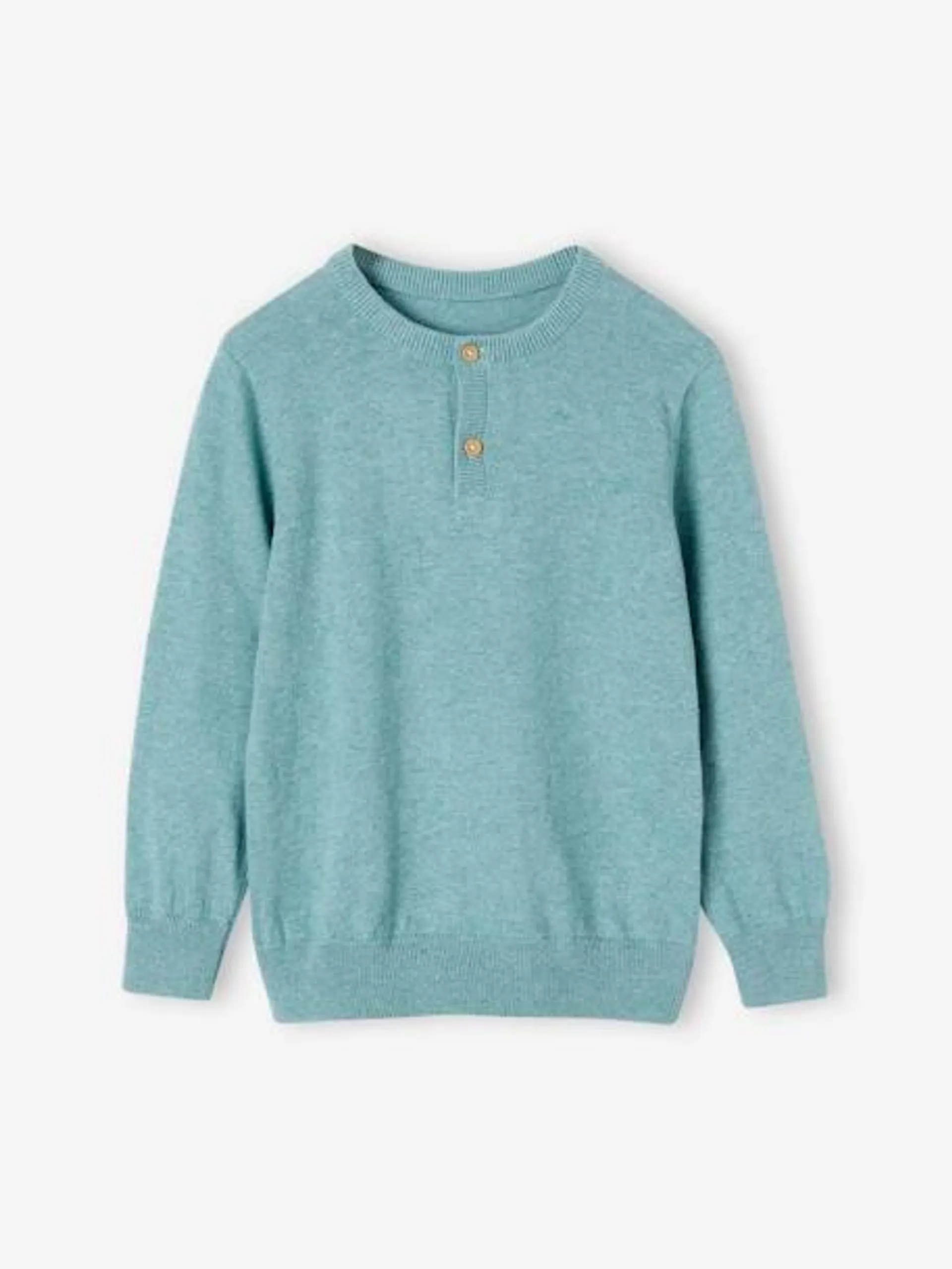 Pull col tunisien garçon personnalisable - menthe