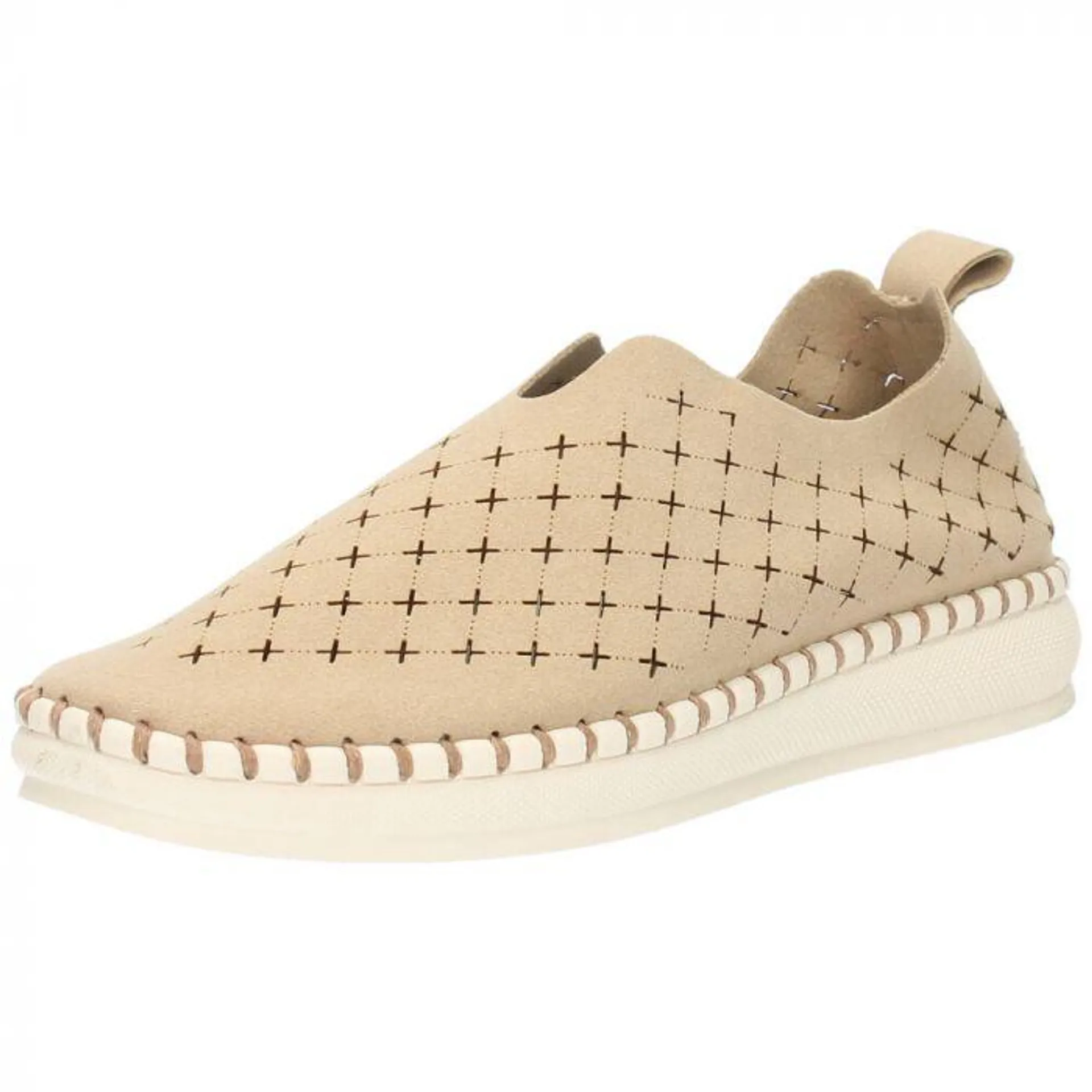 Beige slip-ons